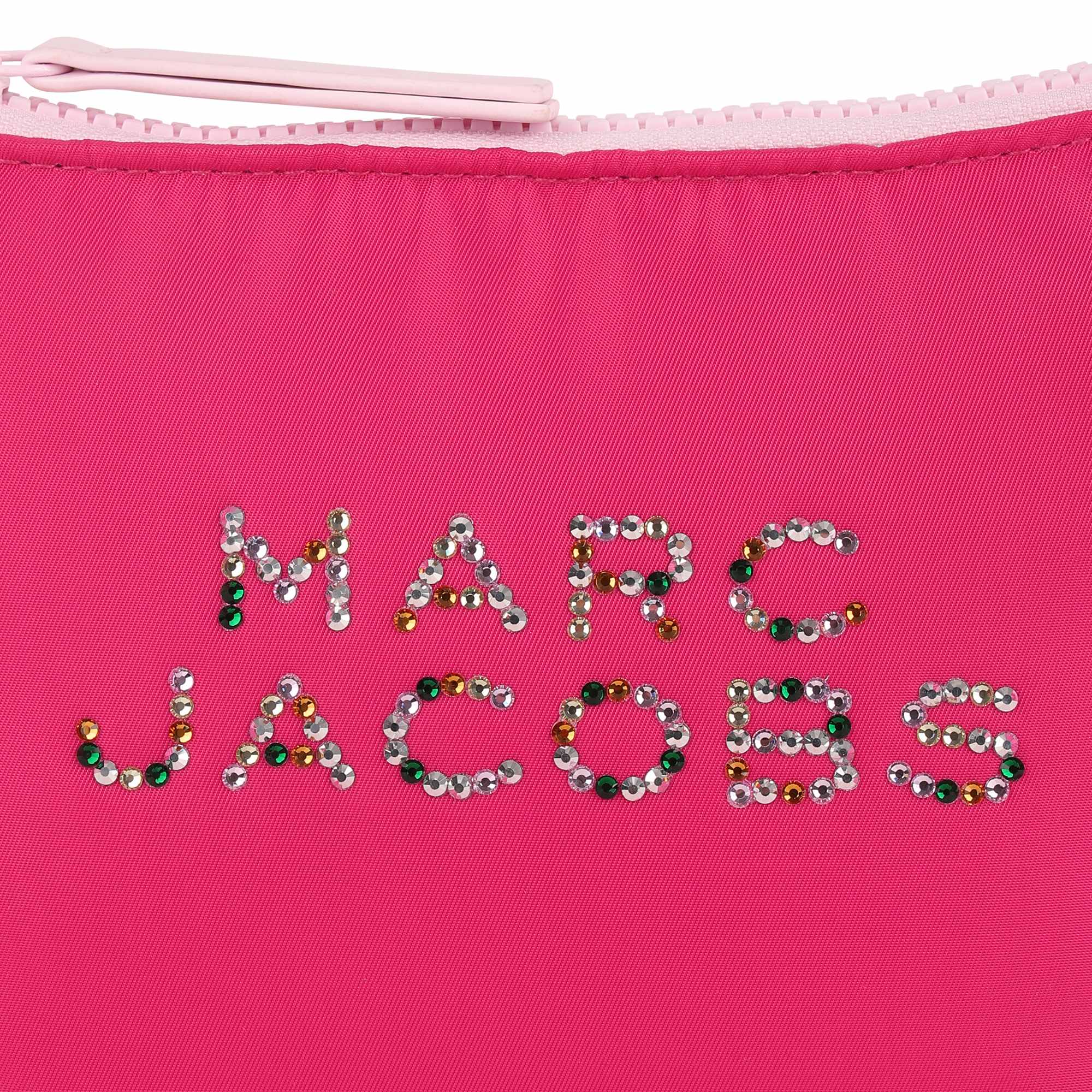 Pink Crossbody Bag with Rhinestone Logo The Marc Jacobs
