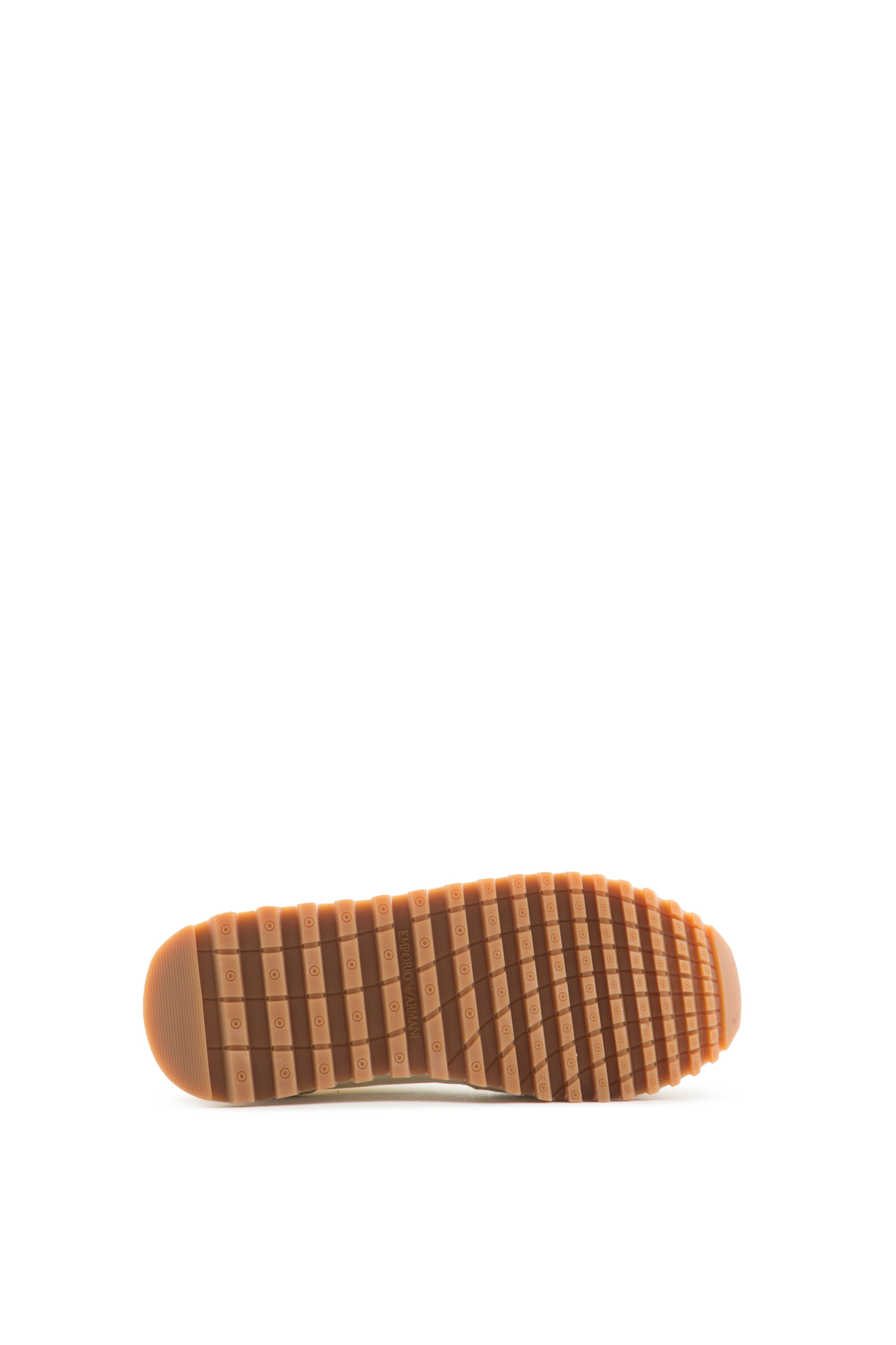 Cream & Tan Suede Sneakers Emporio Armani