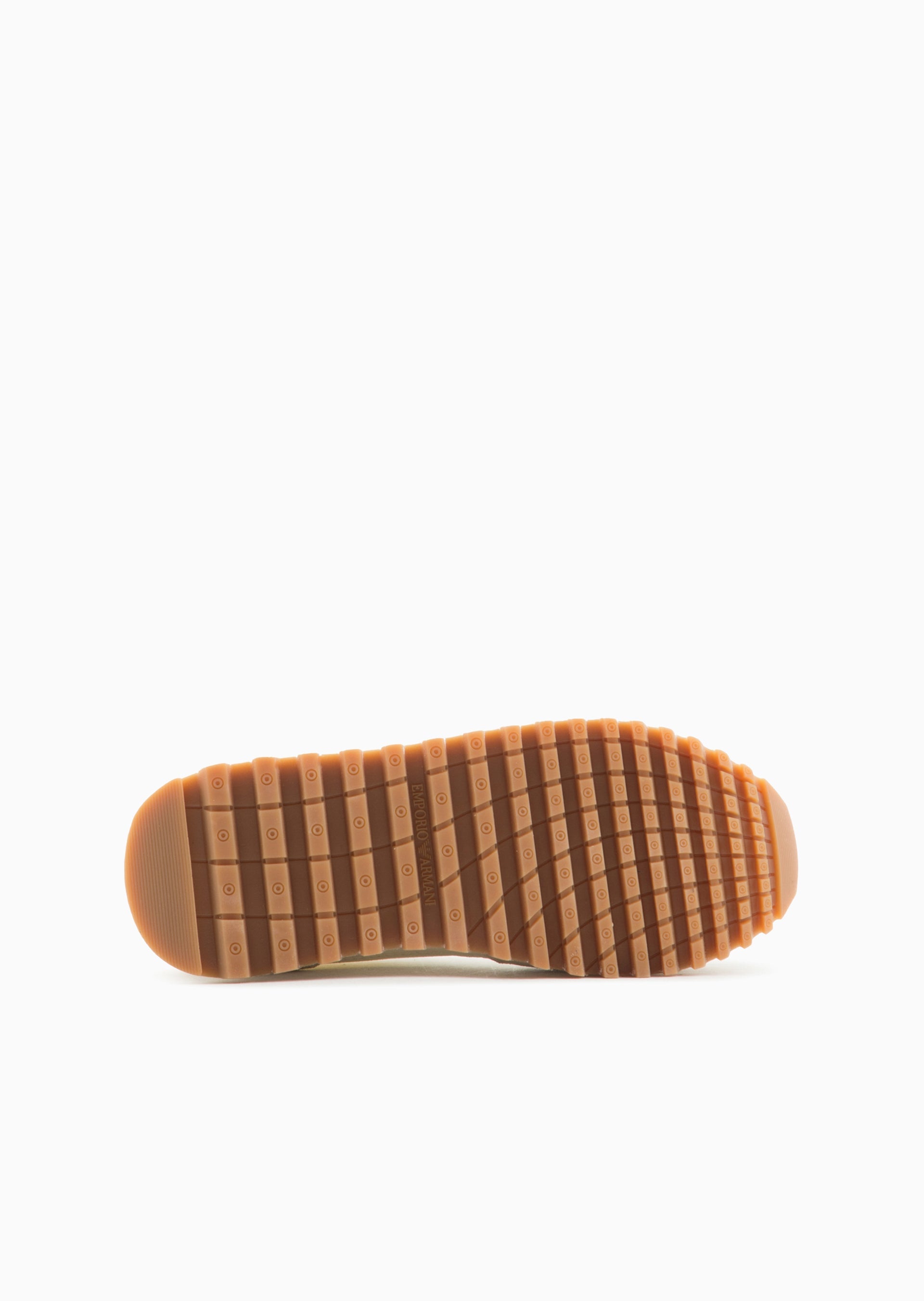 Cream & Tan Suede Sneakers Emporio Armani