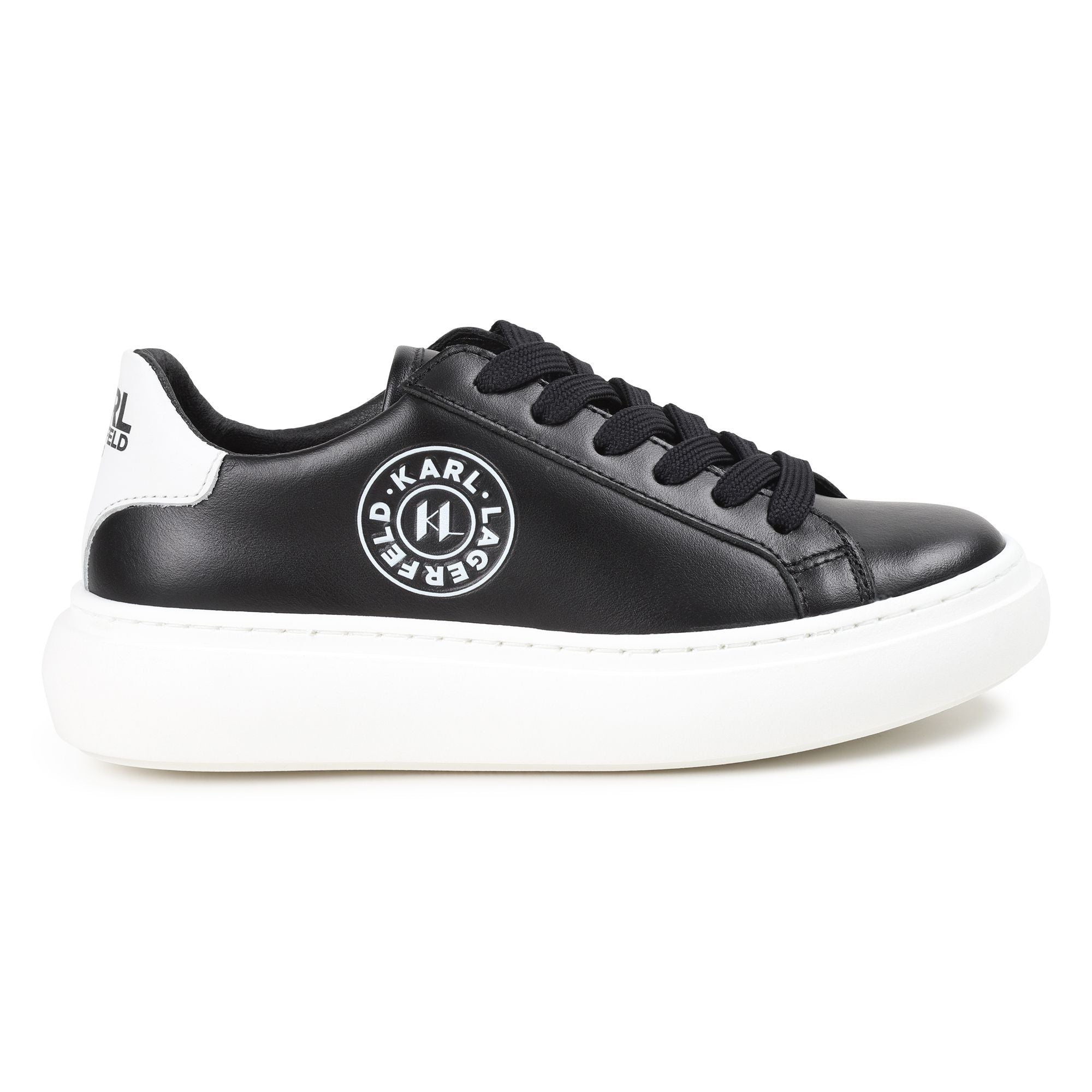 Leather Lace-Up Sneakers