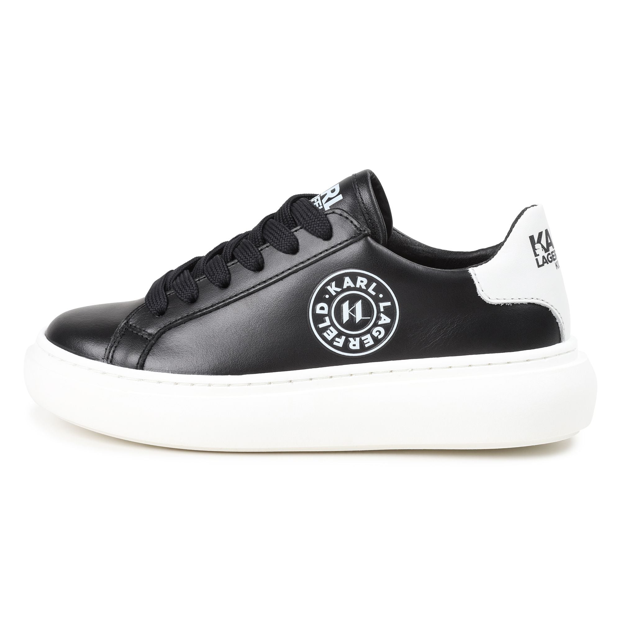 Leather Lace-Up Sneakers