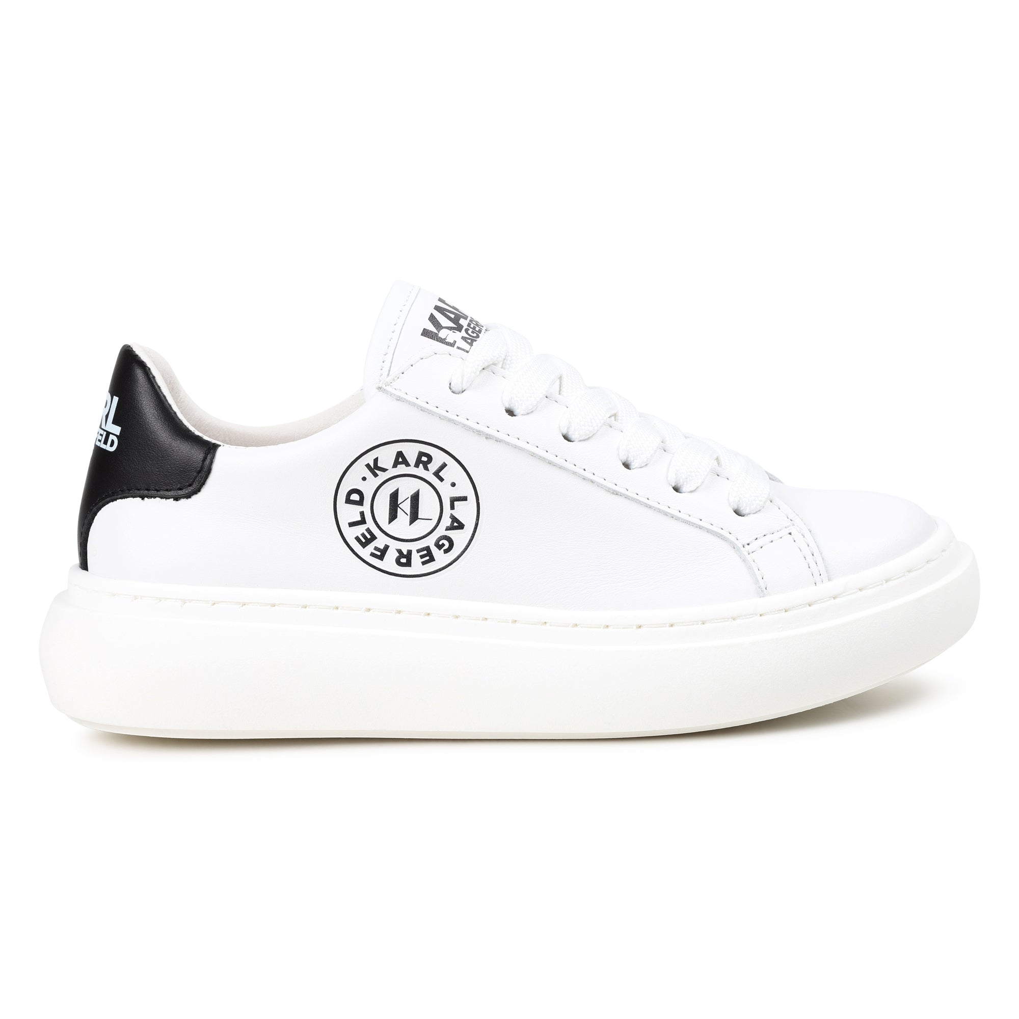 Leather Lace-Up Sneakers Karl Lagerfeld Kids