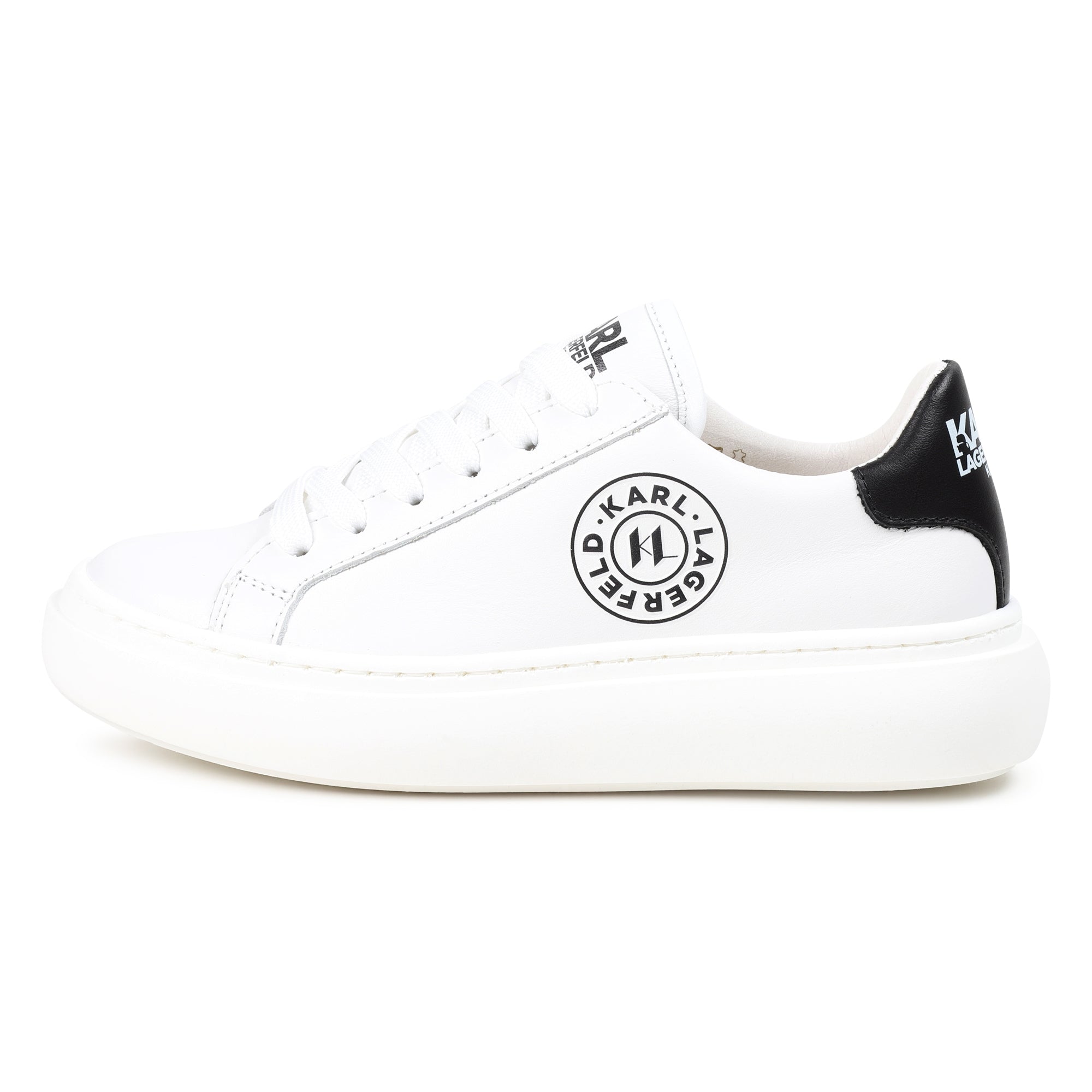 Leather Lace-Up Sneakers Karl Lagerfeld Kids