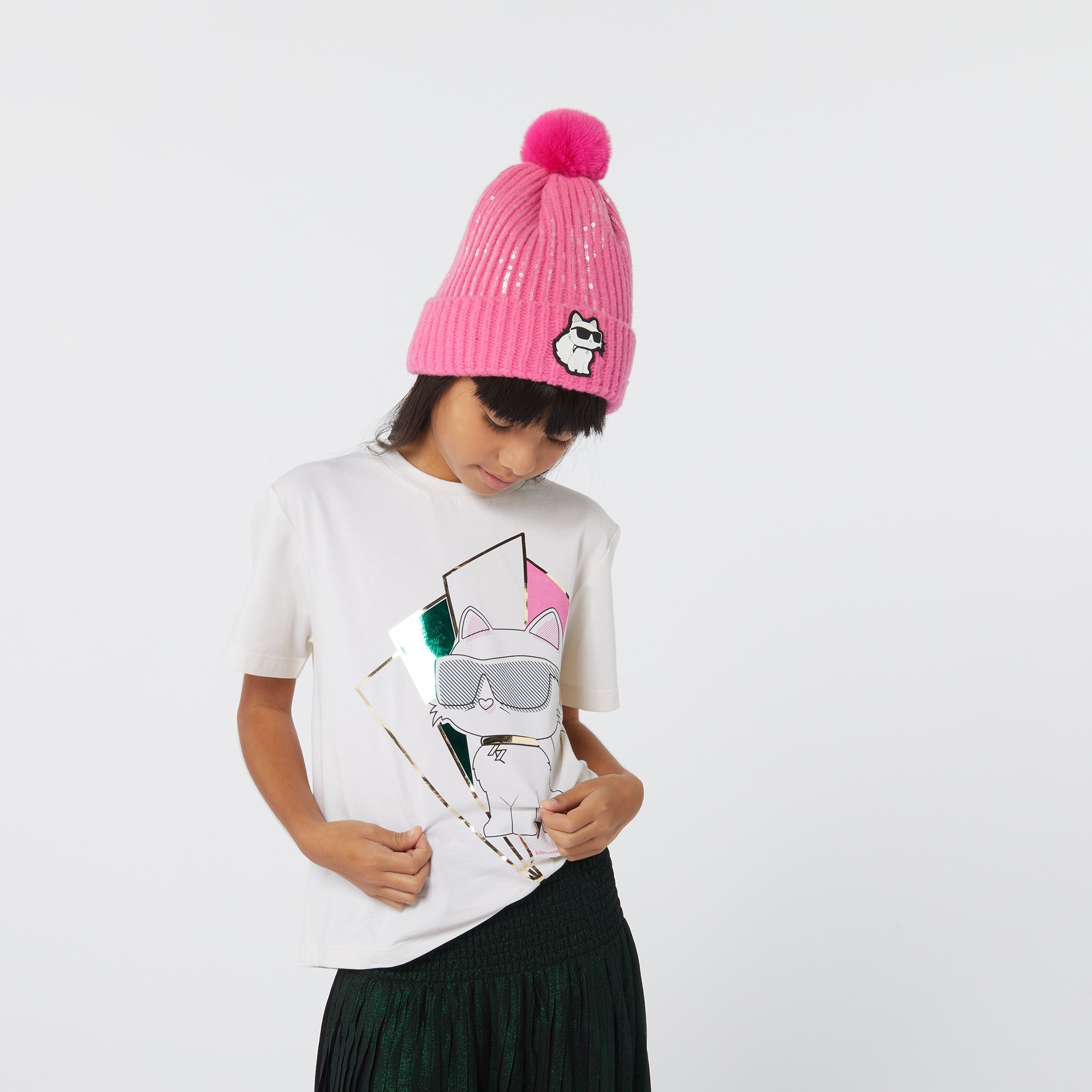 Choupette Illustration Tee-Shirt Karl Lagerfeld Kids