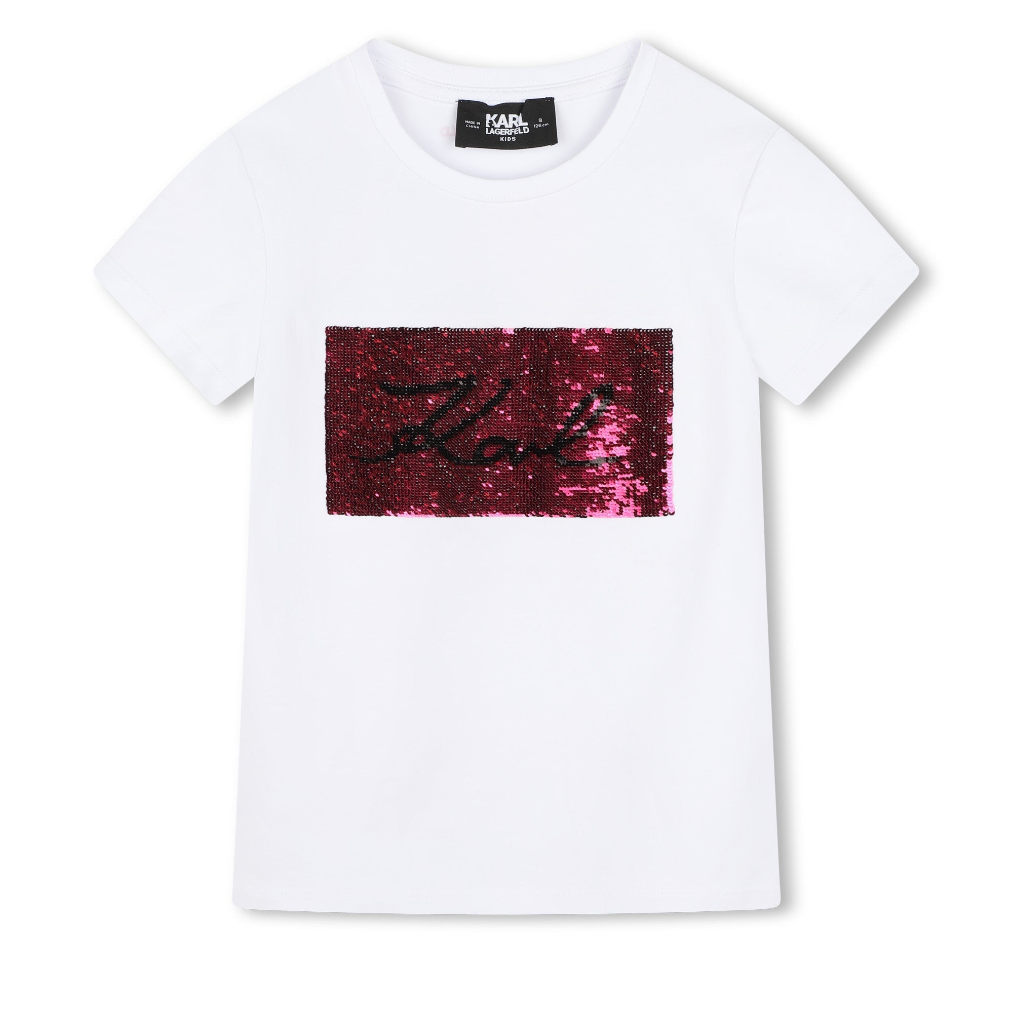 Reversible Sequin Signature Tee-Shirt Karl Lagerfeld Kids