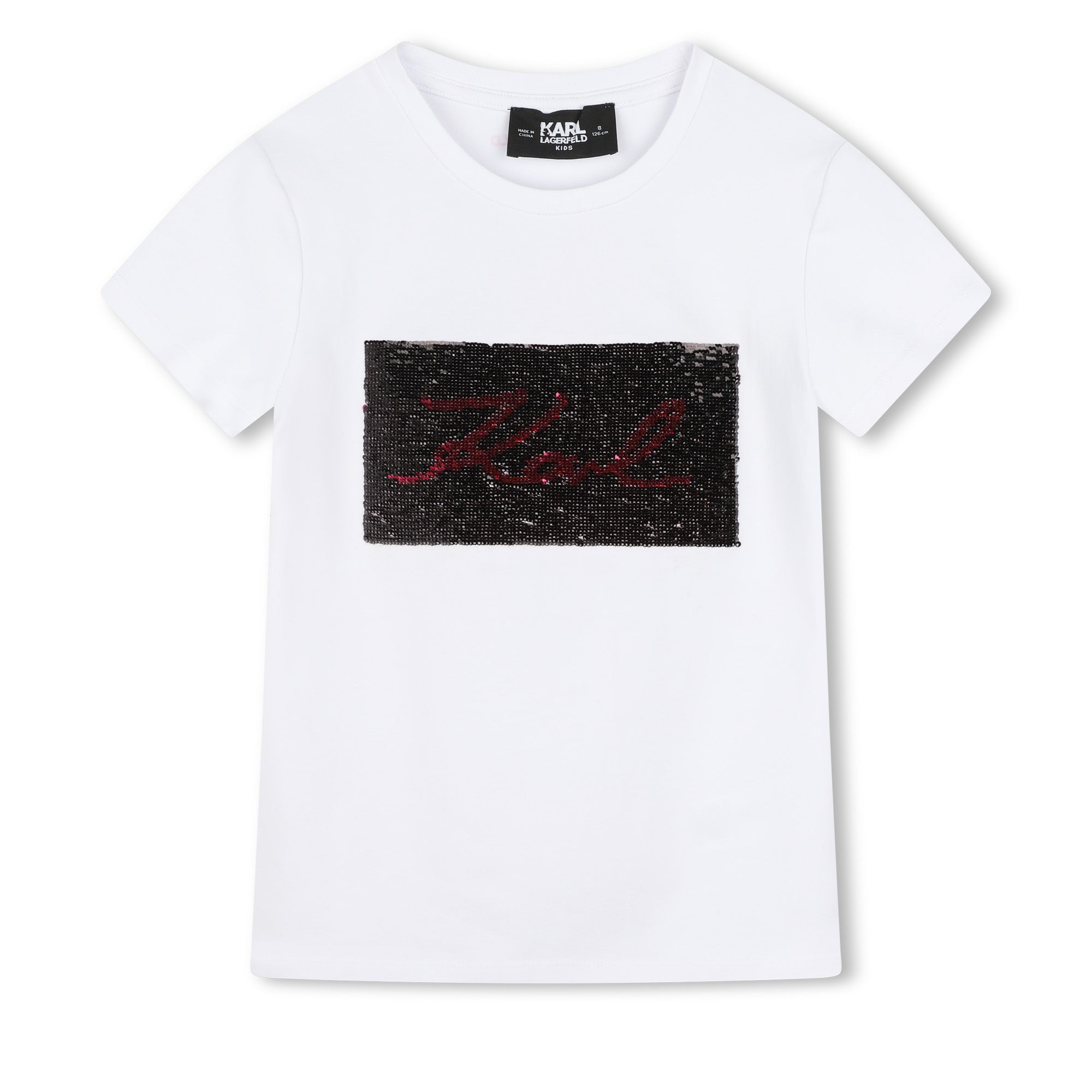 Reversible Sequin Signature Tee-Shirt Karl Lagerfeld Kids