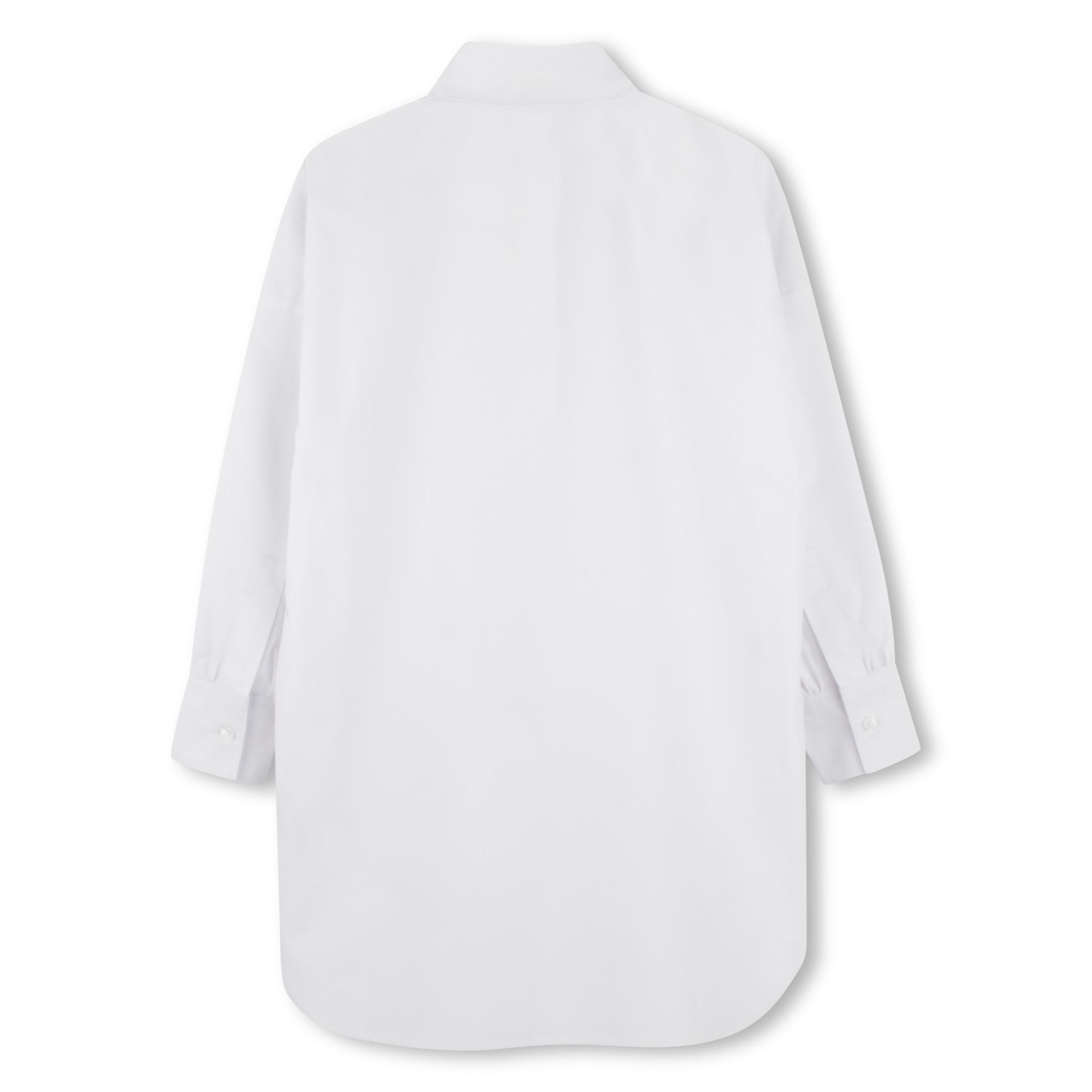 Embellished Logo Shirt Dress with Classic Collar Karl Lagerfeld Kids