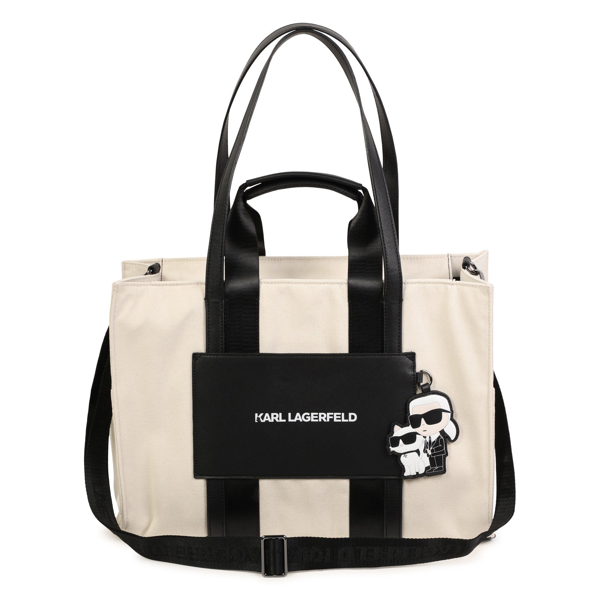 Designer Canvas Changing Bag with Karl & Choupette Badge