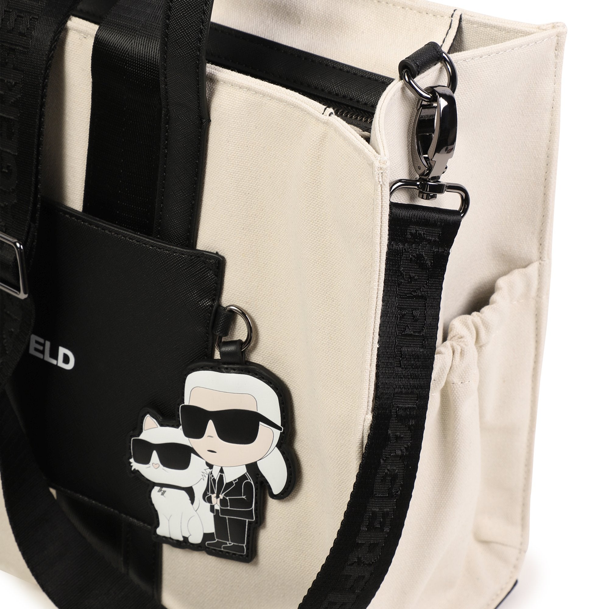 Designer Canvas Changing Bag with Karl & Choupette Badge