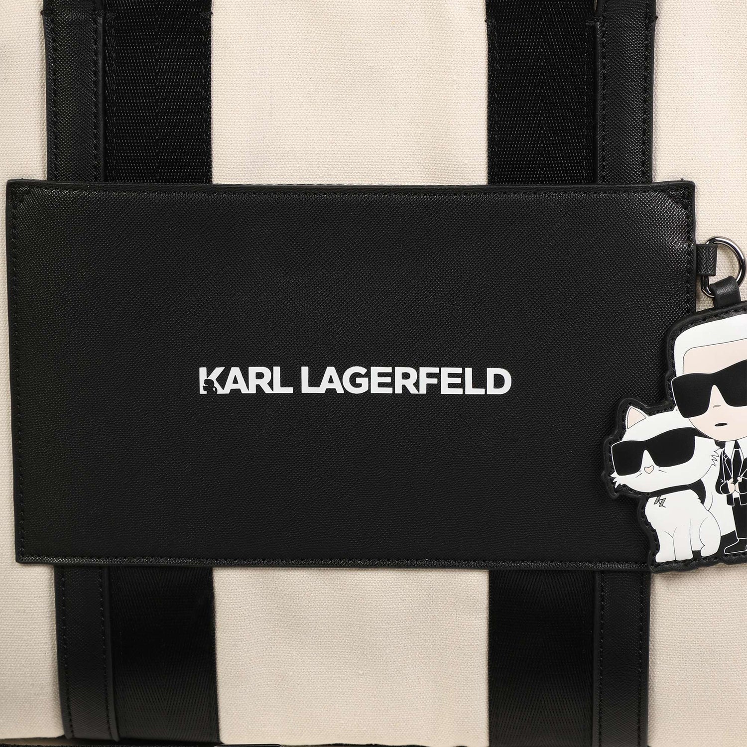 Designer Canvas Changing Bag with Karl & Choupette Badge