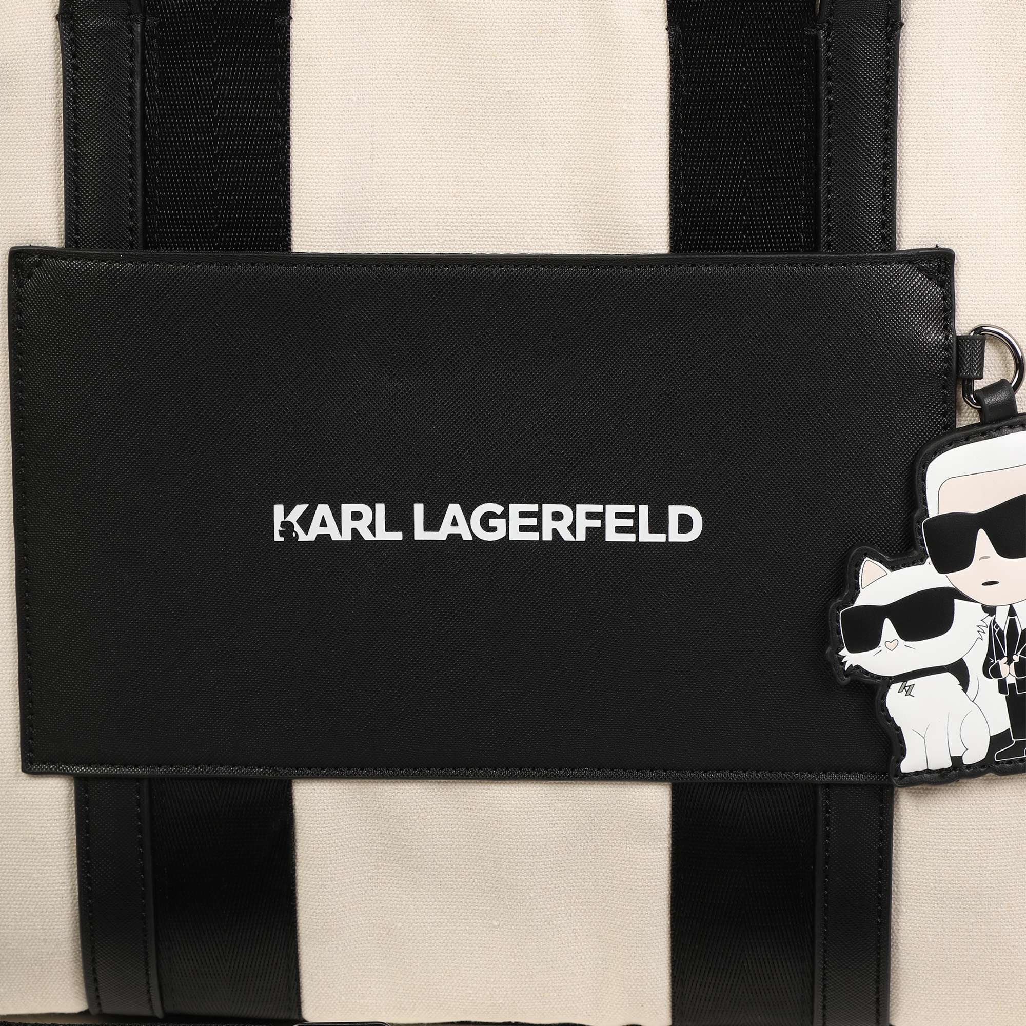 Designer Canvas Changing Bag with Karl & Choupette Badge