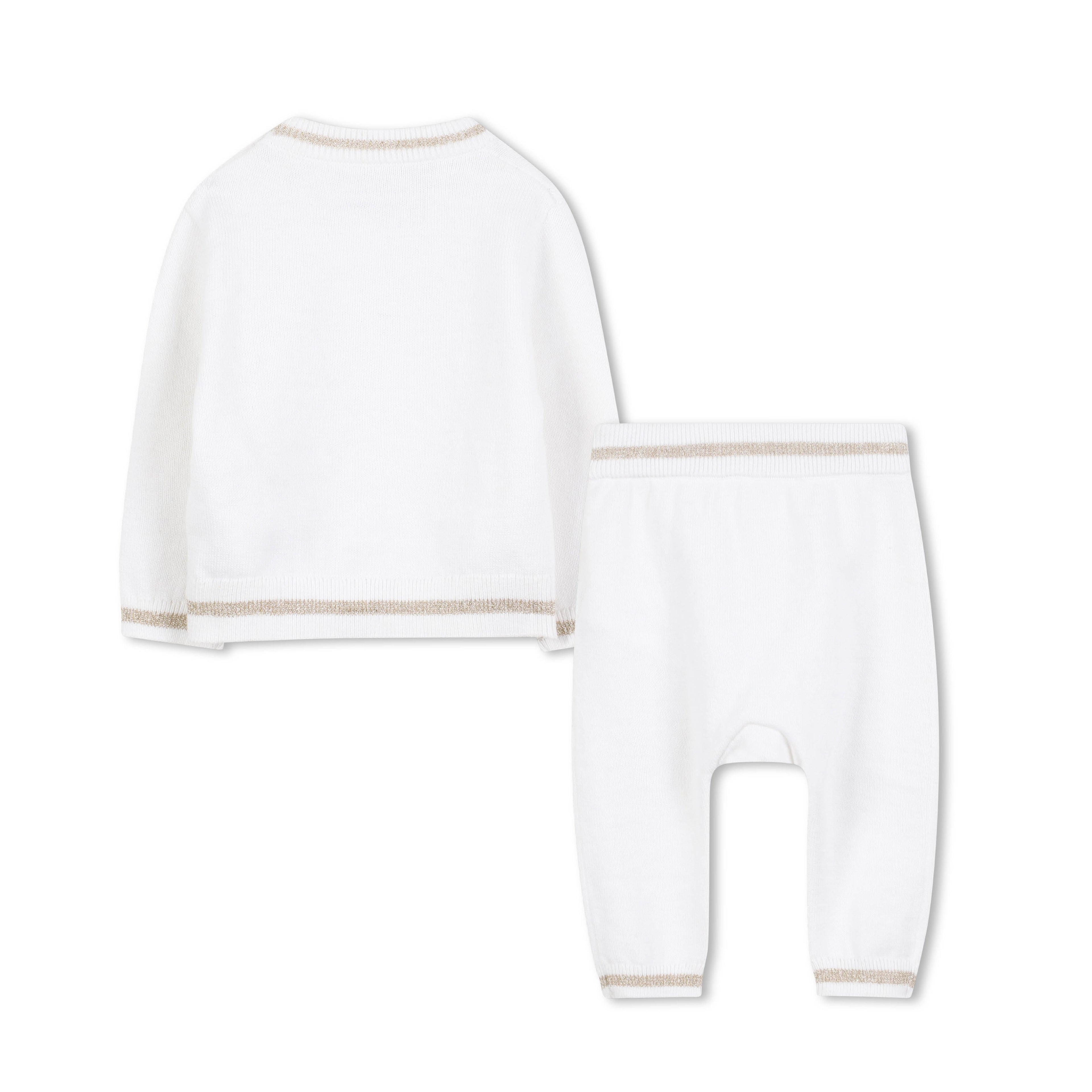 Baby Knitted Sweater and Leggings Set with Gold Signature Detail Karl Lagerfeld Kids