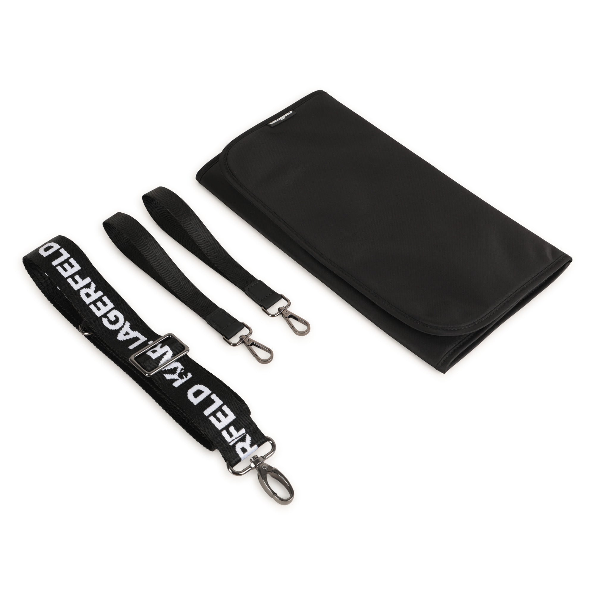 Black Changing Bag with Karl and Choupette Badges Karl Lagerfeld Kids