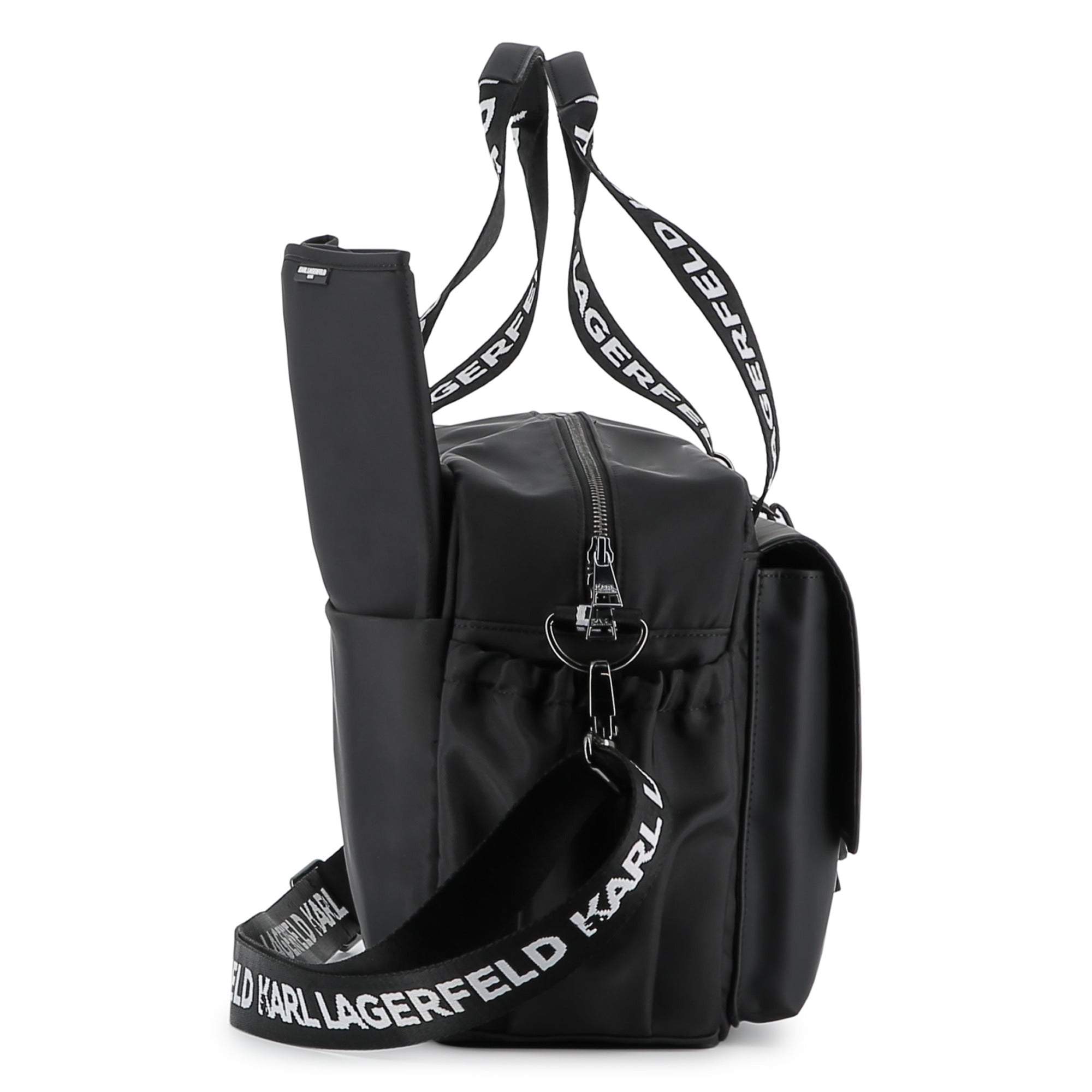 Black Changing Bag with Karl and Choupette Badges