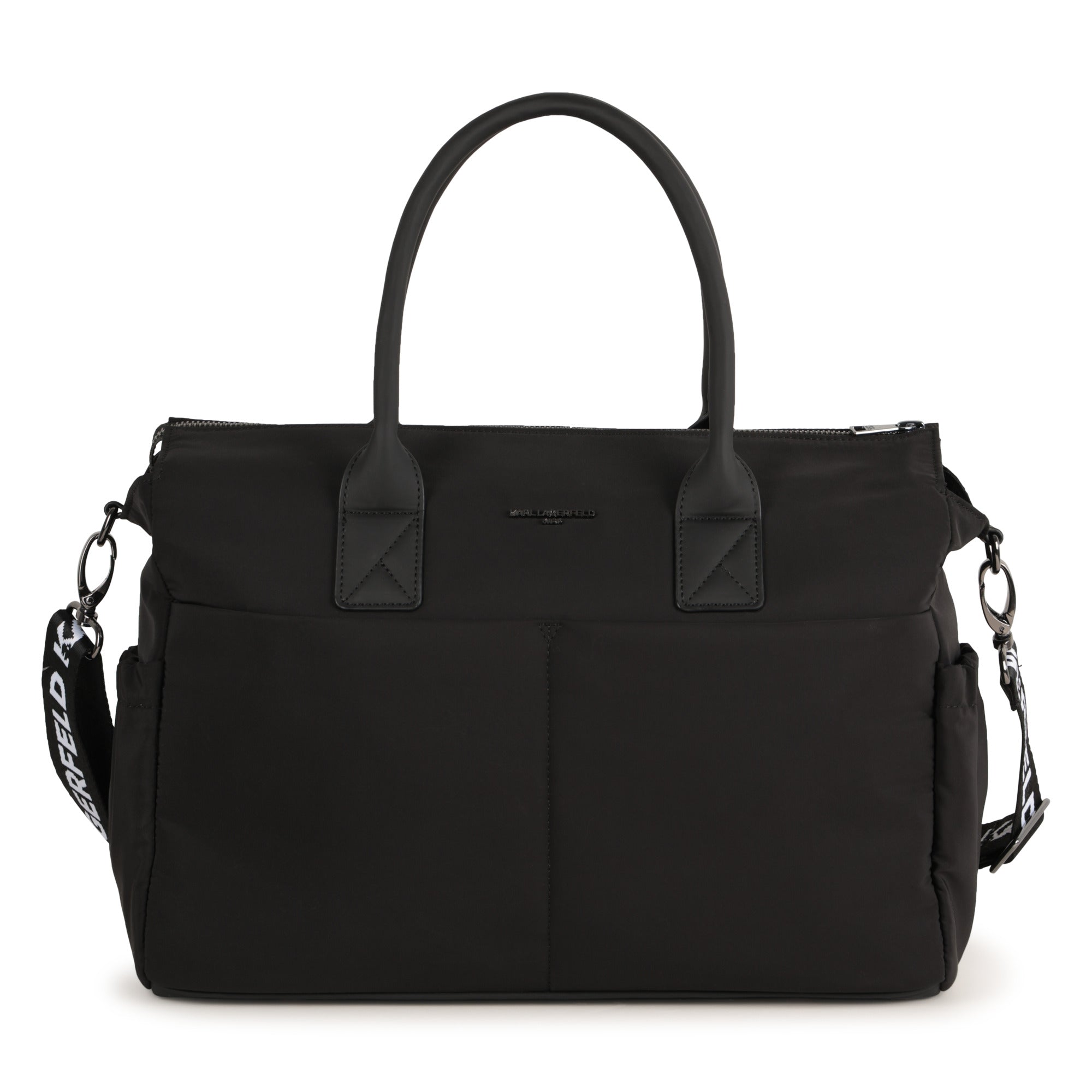 Black Changing Bag with Karl and Choupette Print Karl Lagerfeld Kids