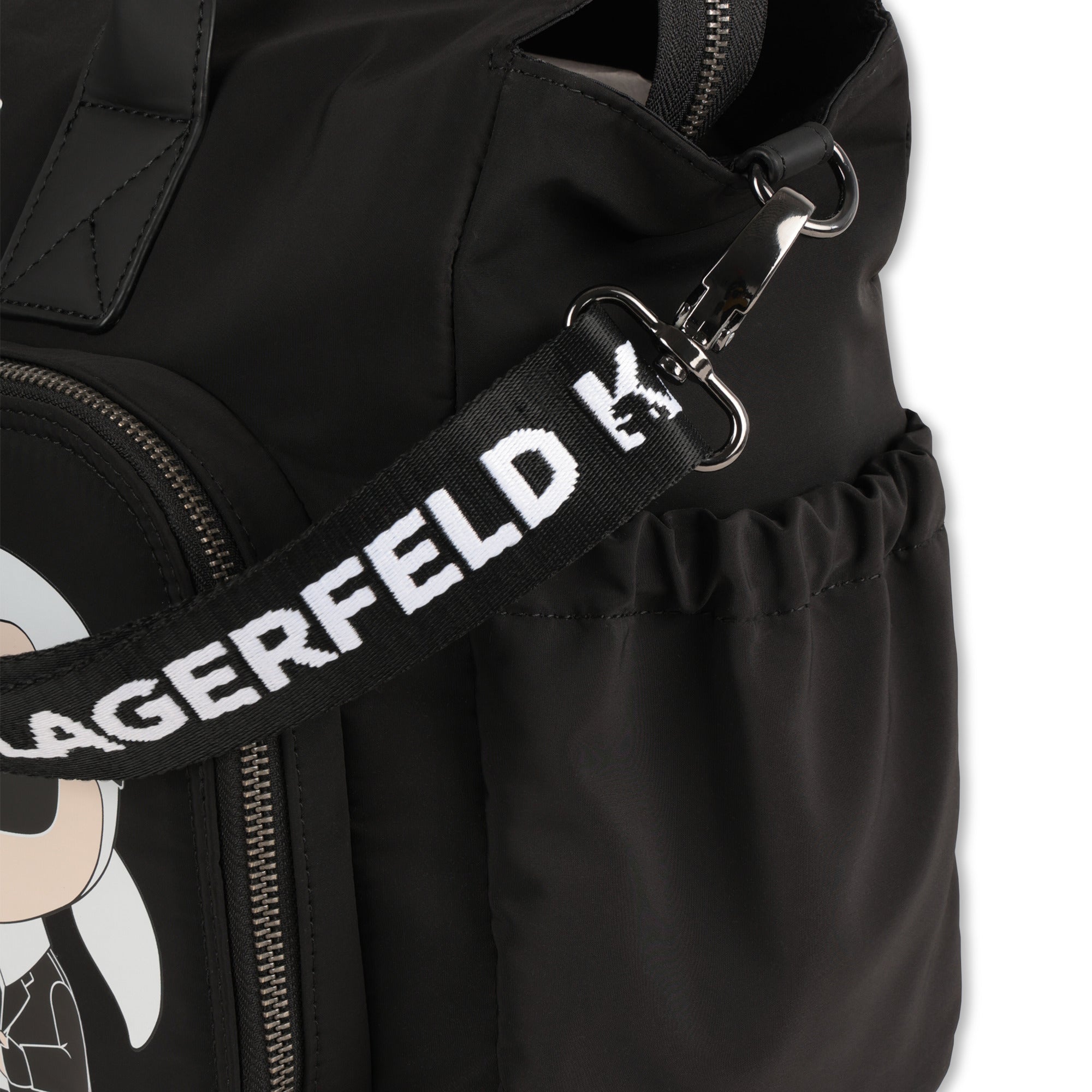 Black Changing Bag with Karl and Choupette Print