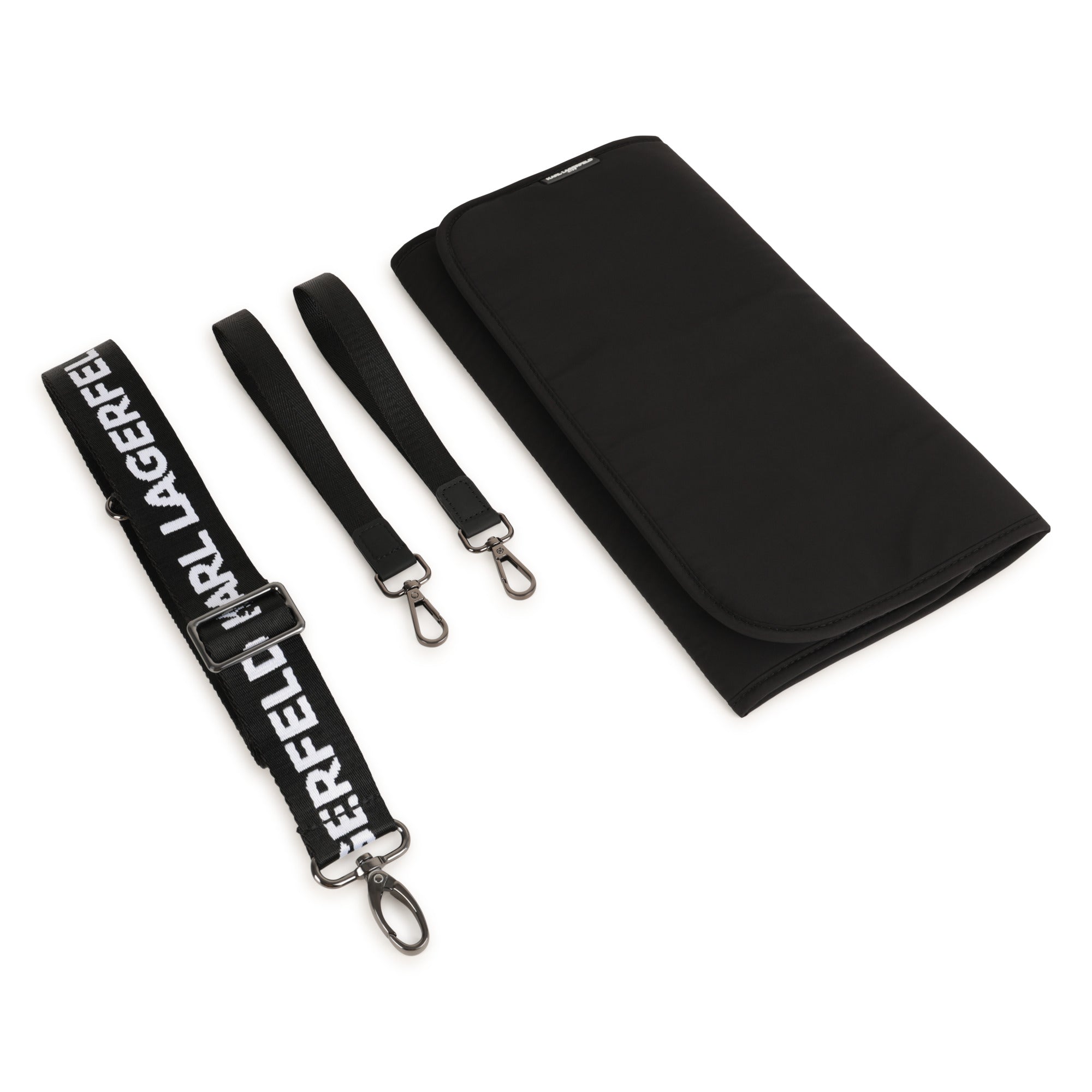 Black Changing Bag with Karl and Choupette Print Karl Lagerfeld Kids