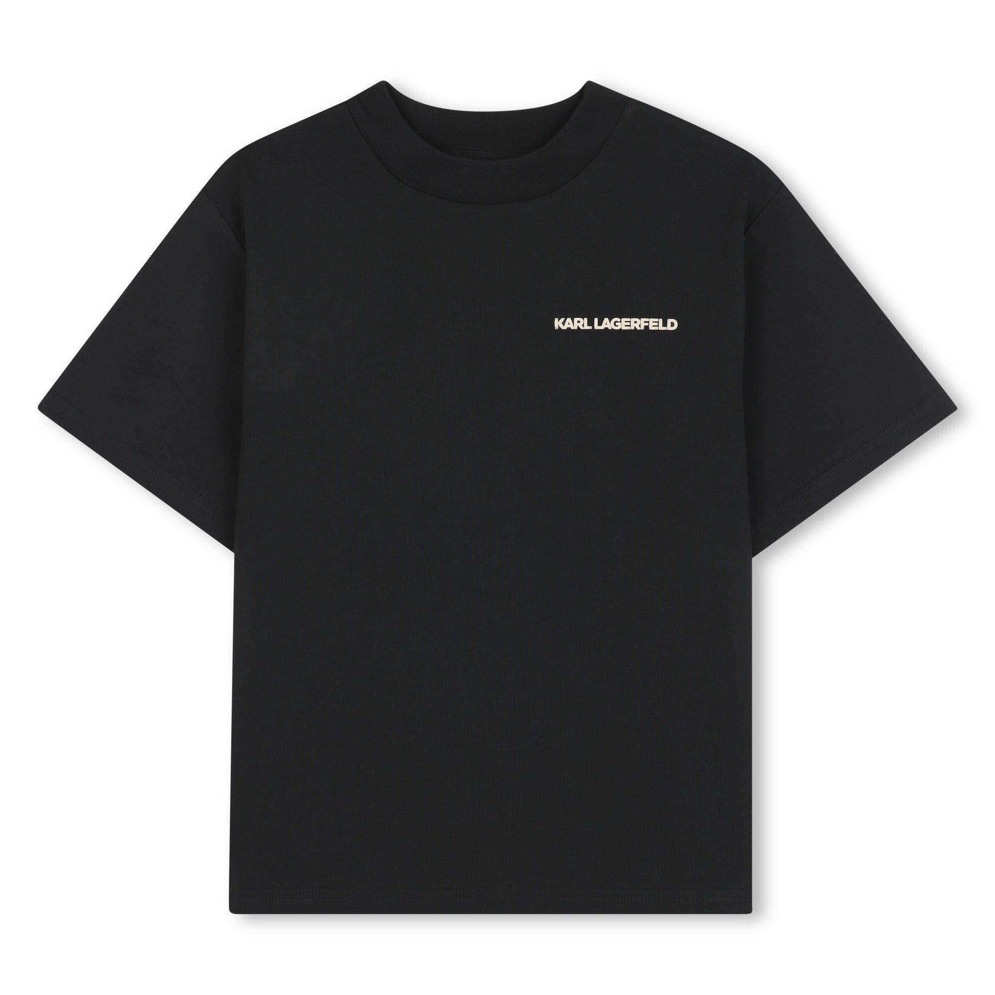 Black Short Sleeve T-Shirt with Karl Lagerfeld Graphic Back Print