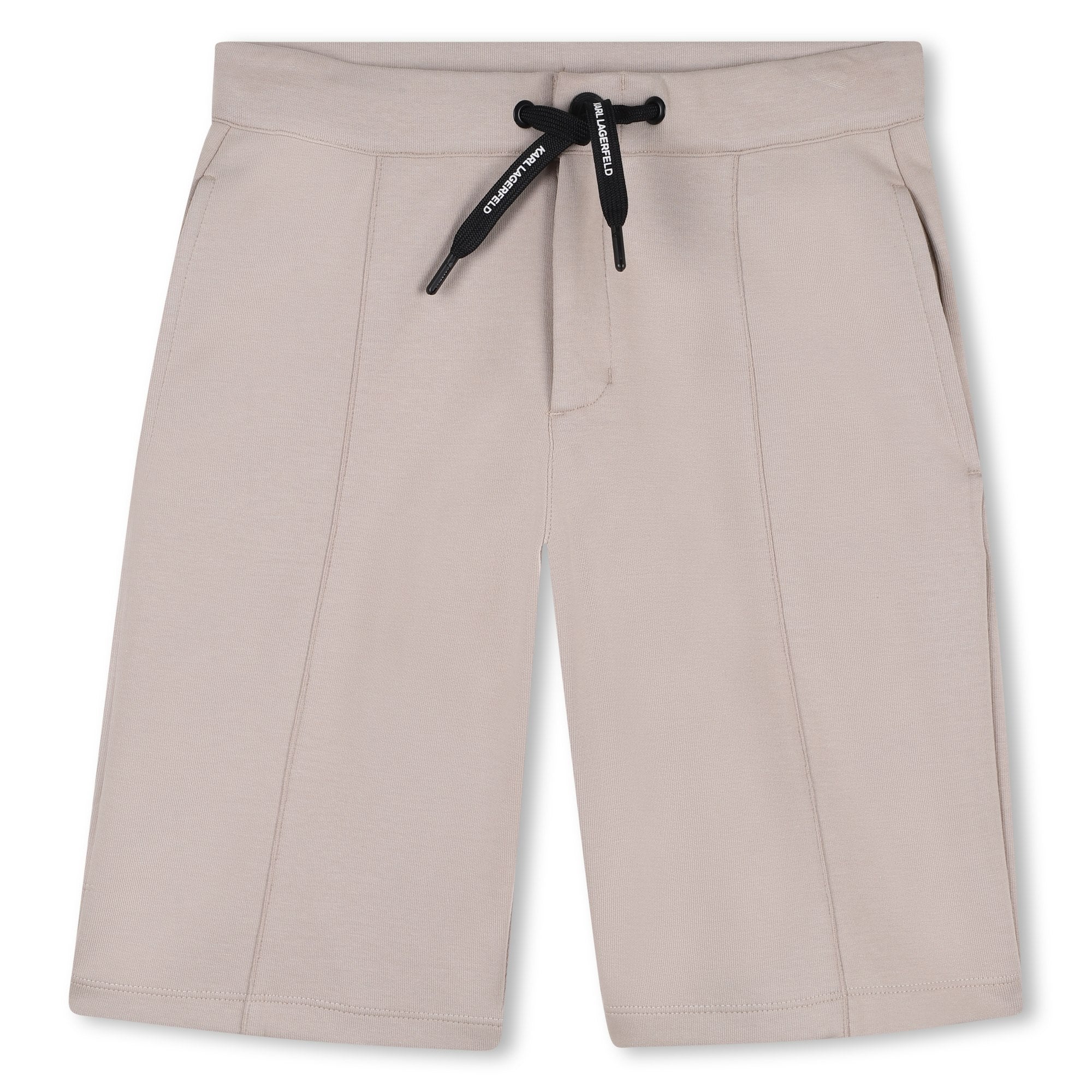 Bermuda Shorts in Beige Double Jersey Karl Lagerfeld Kids