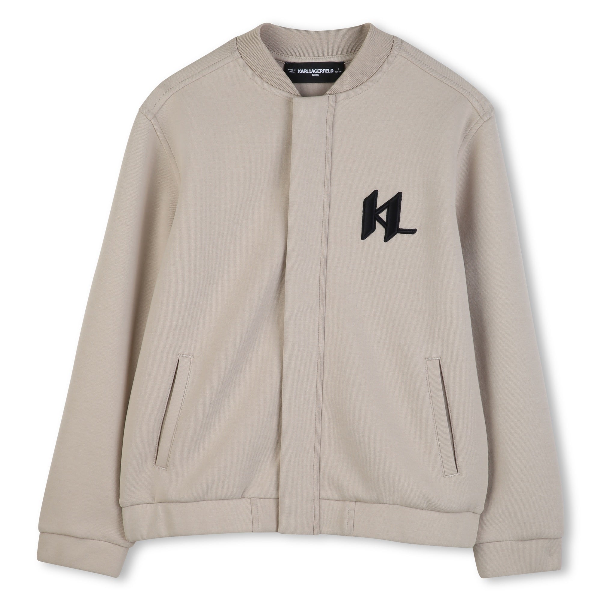 Cardigan in Beige Double Jersey Karl Lagerfeld Kids