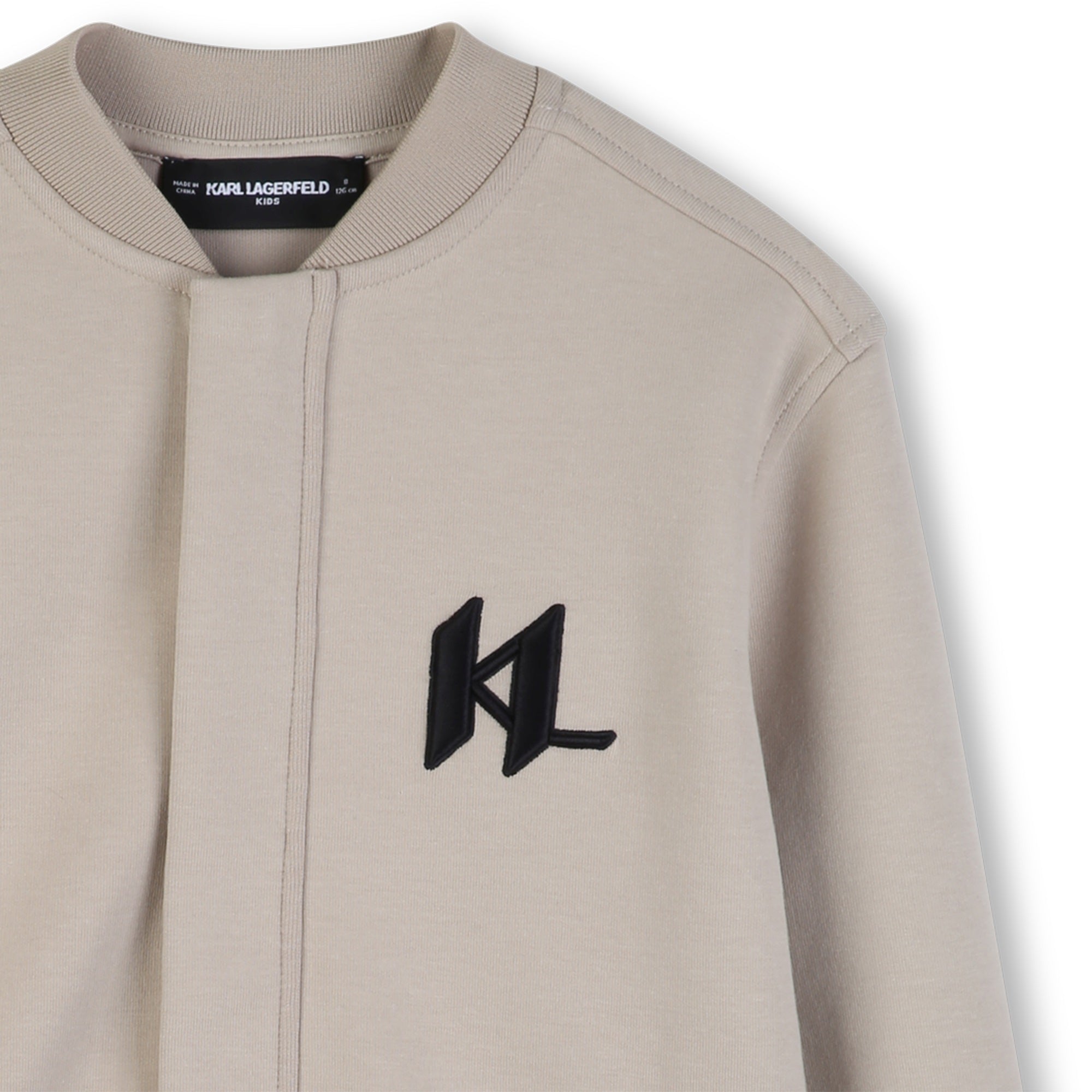 Cardigan in Beige Double Jersey Karl Lagerfeld Kids