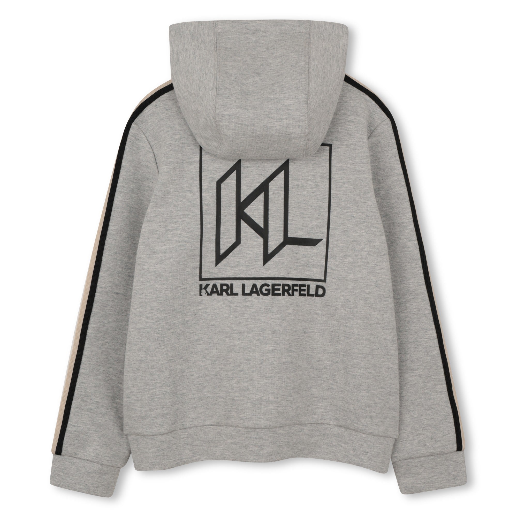 Hoodie Cardigan in Black Double Jersey Karl Lagerfeld Kids