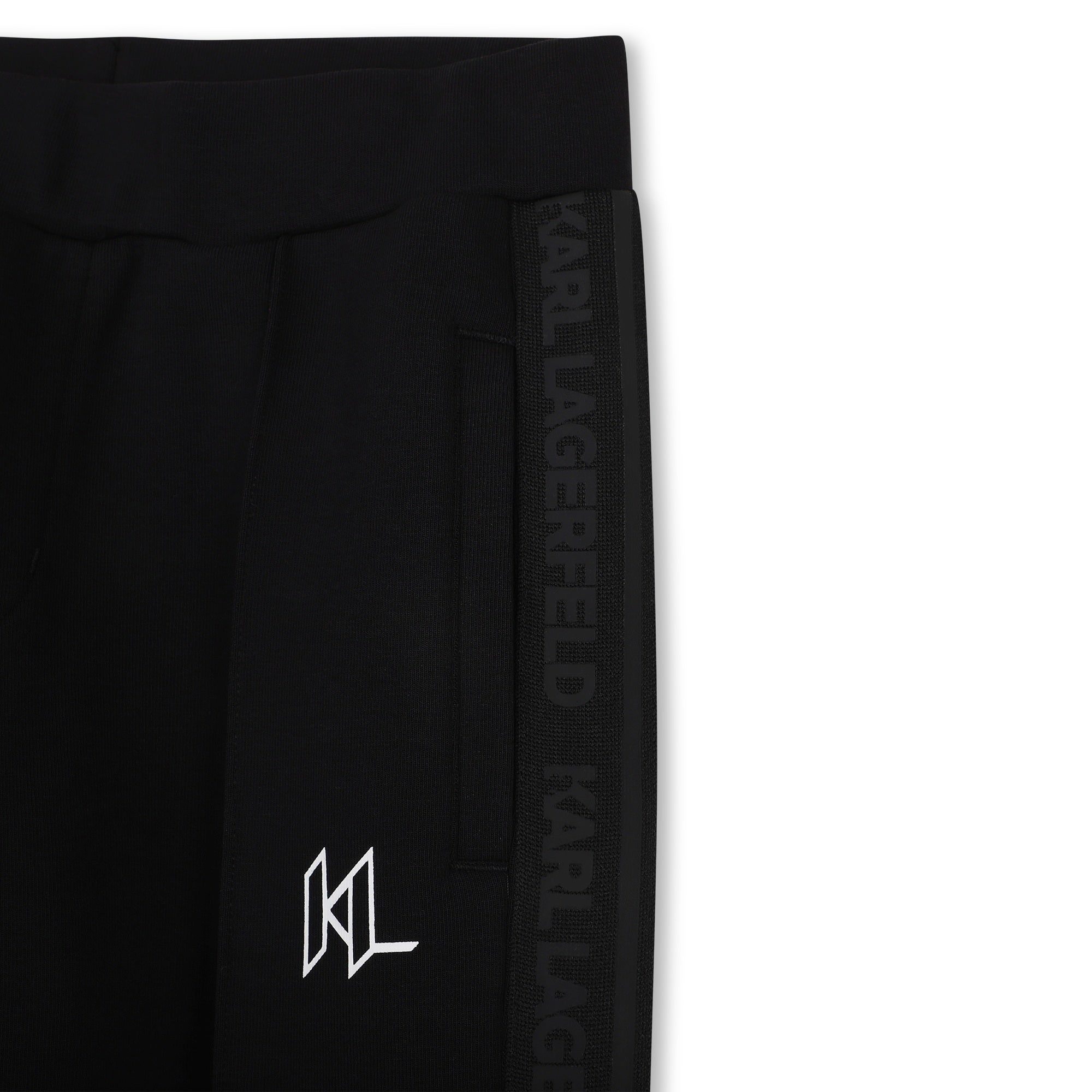 Jog Pants in Black Double Jersey Karl Lagerfeld Kids