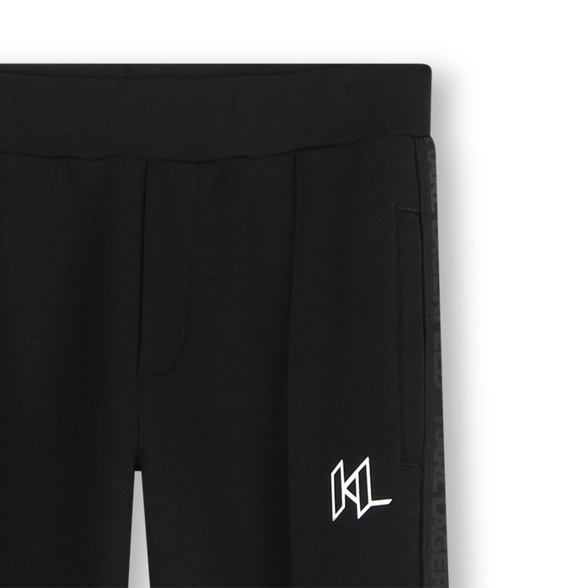 Jog Pants in Black Double Jersey Karl Lagerfeld Kids