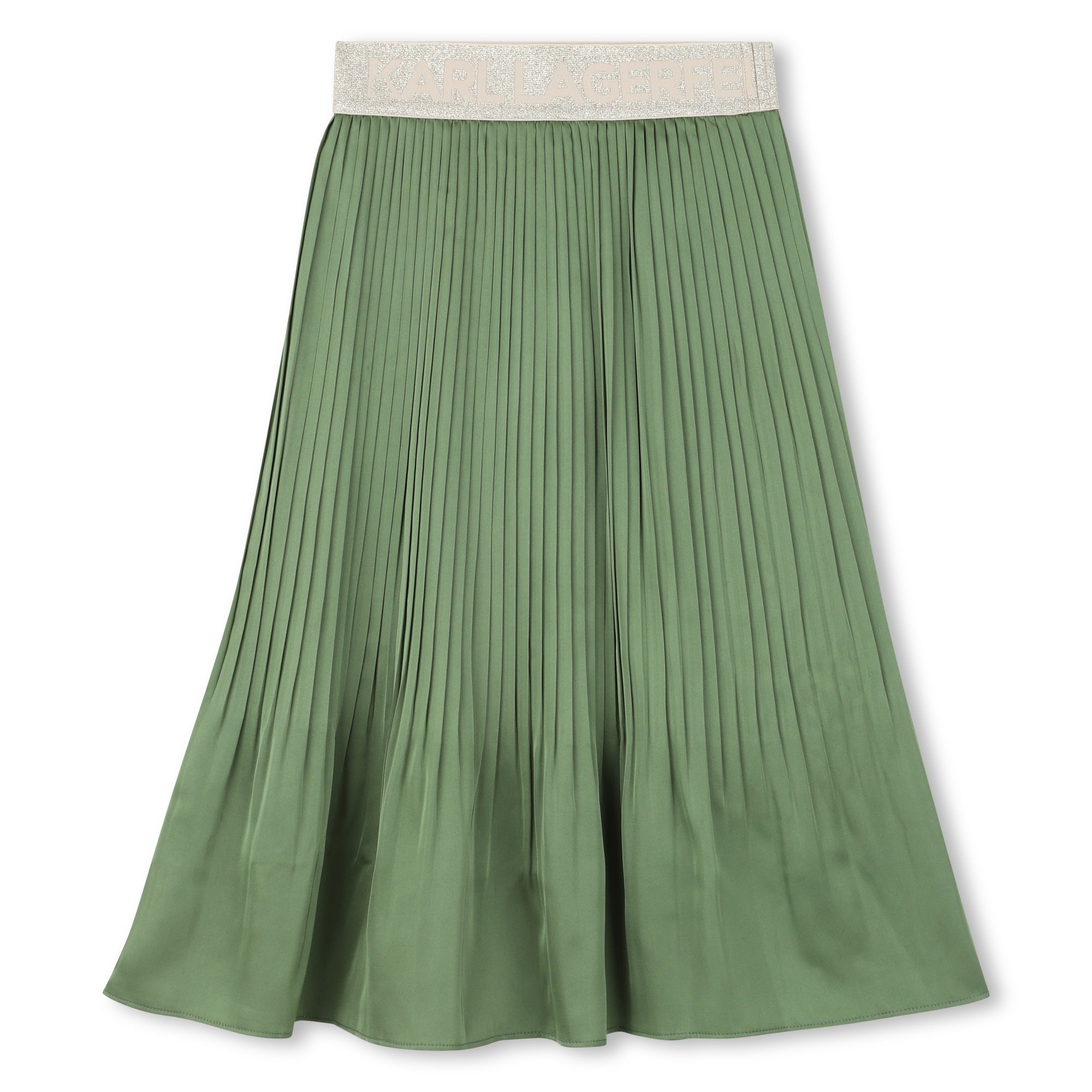 Pleated Midi Skirt in Dill Karl Lagerfeld Kids