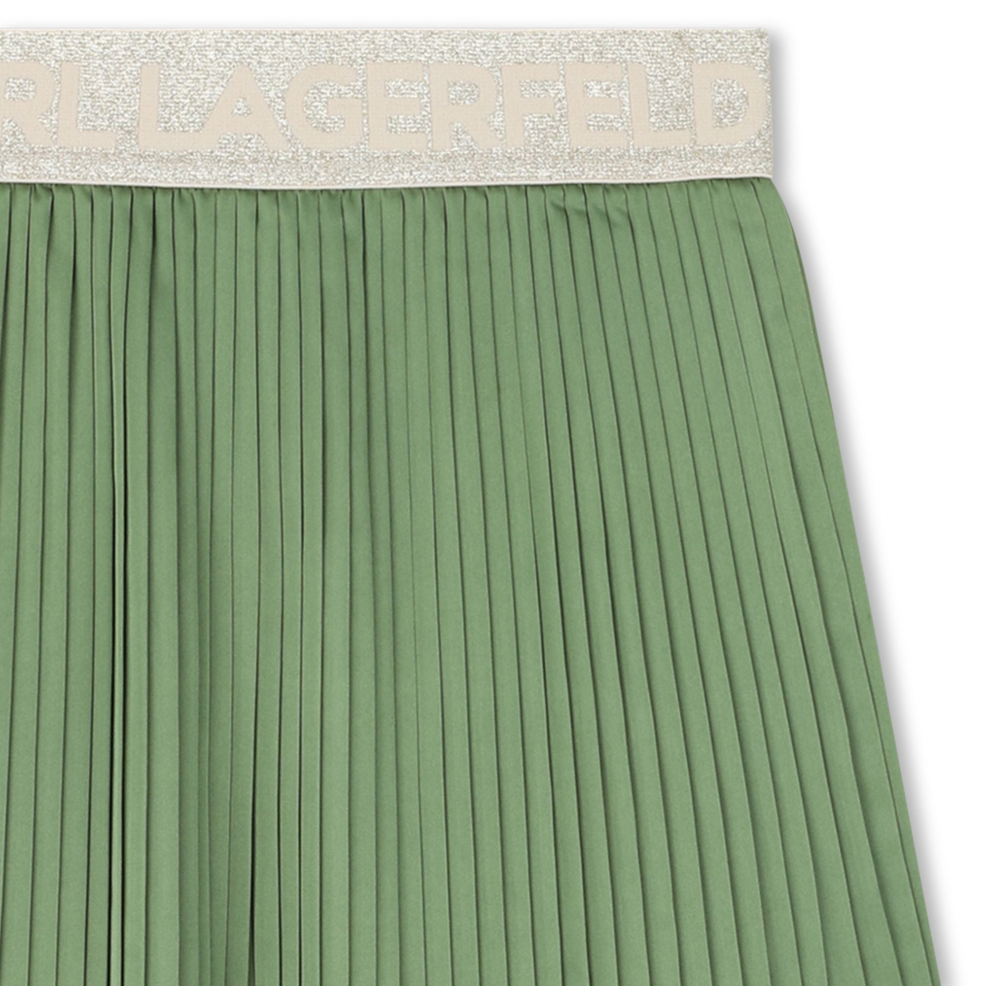 Pleated Midi Skirt in Dill Karl Lagerfeld Kids