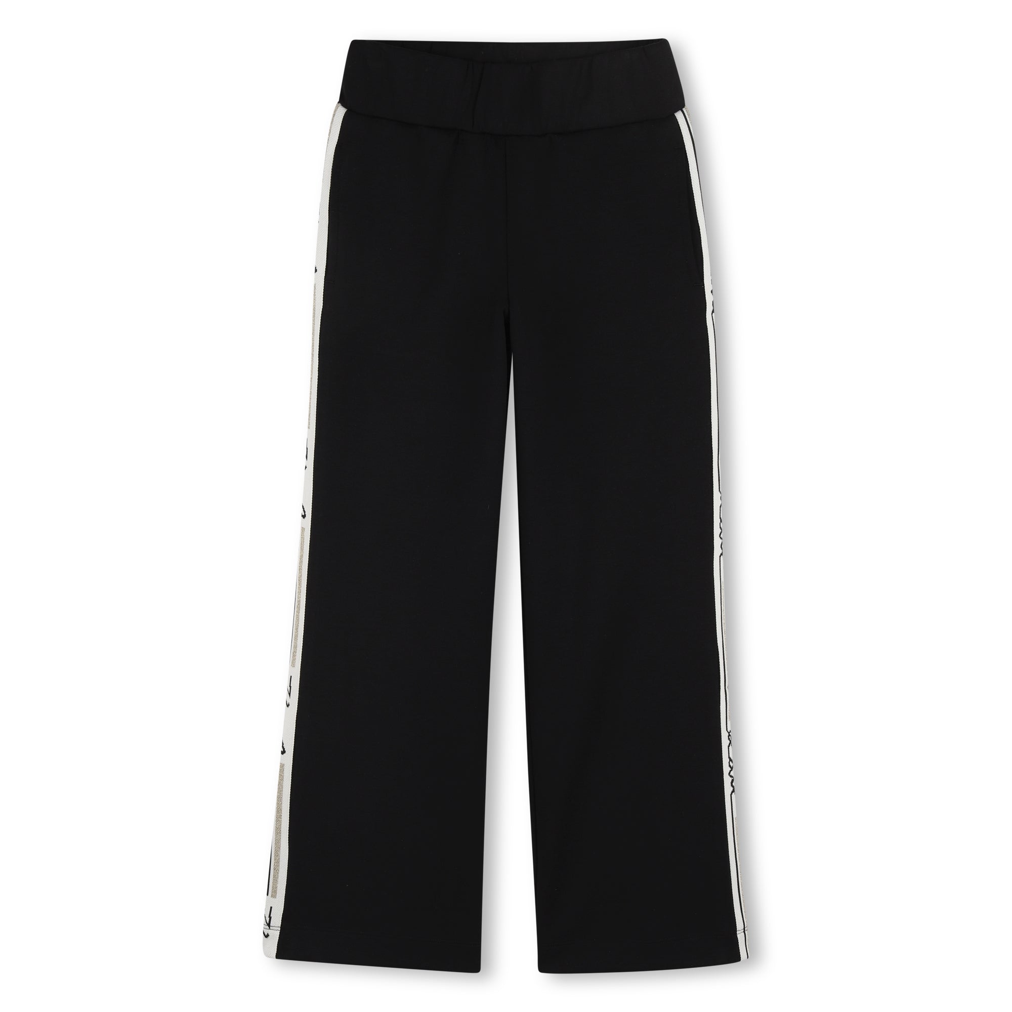 Jogging Pants in Black Double Jersey Karl Lagerfeld Kids