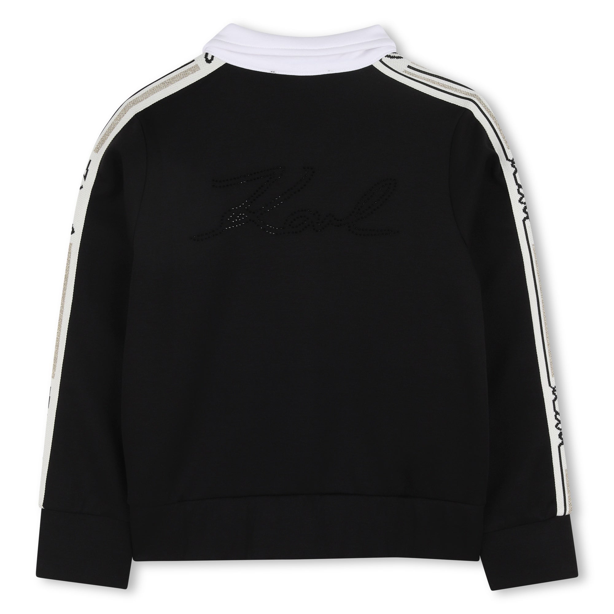 Cardigan in Black Double Jersey Karl Lagerfeld Kids