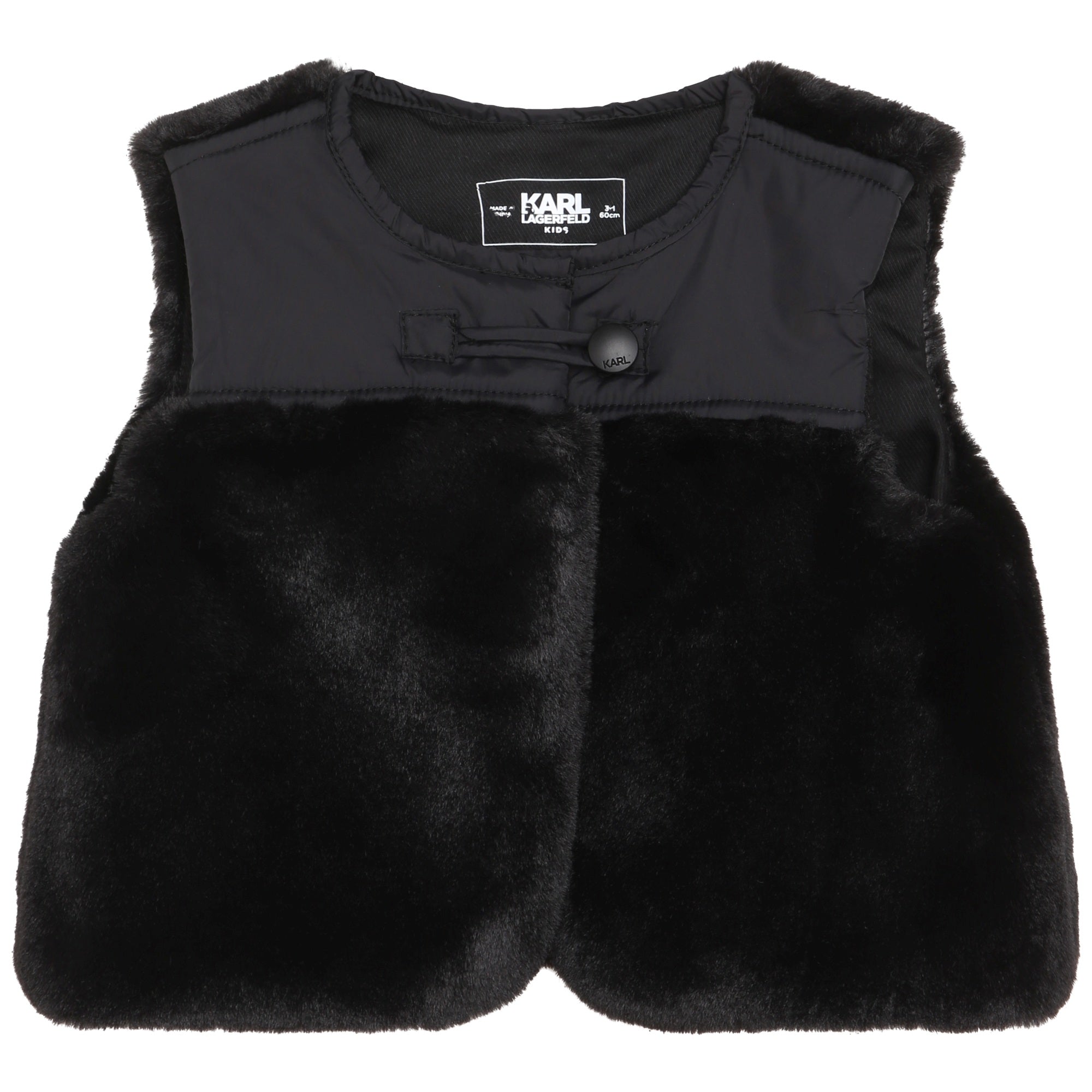 Toddler Faux Fur Vest Karl Lagerfeld Kids