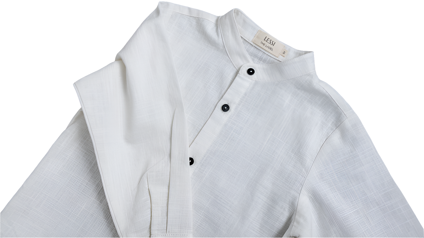 Capo Long Sleeve Shirt – Bianco Lessi The Label