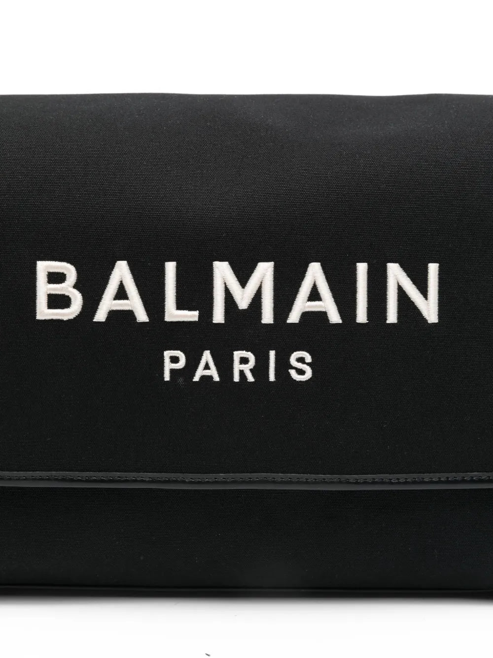 Cotton-Linen Canvas Changing Bag with Embroidered Logo Balmain