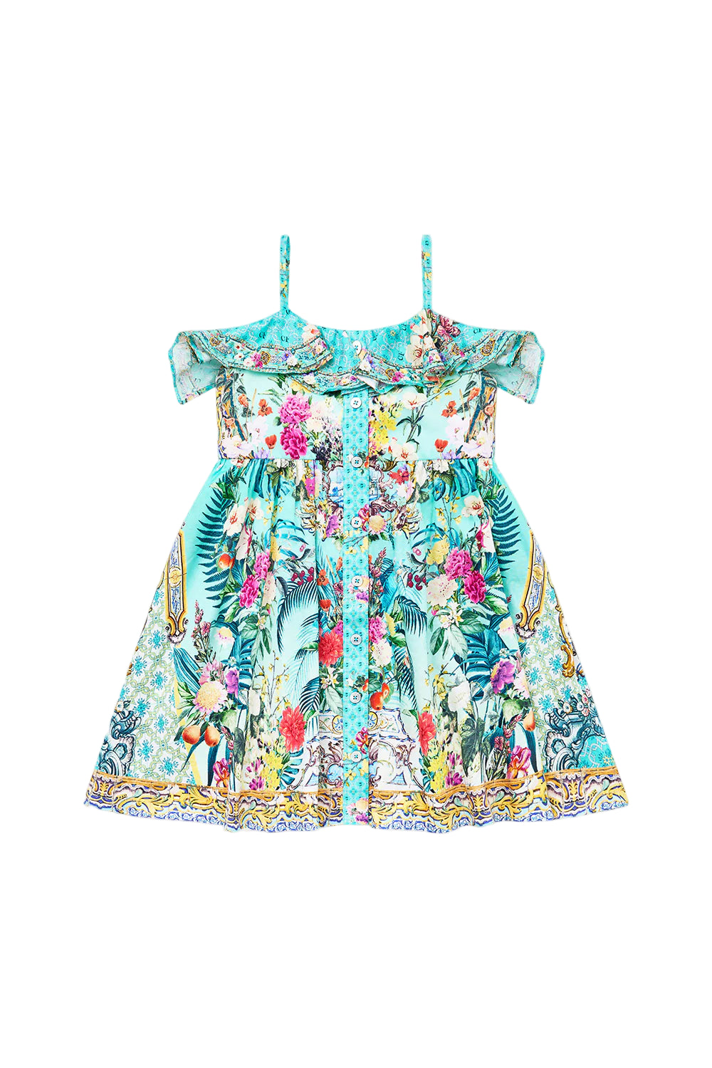Gardens Of Queluz Strappy Mini Dress 4-12