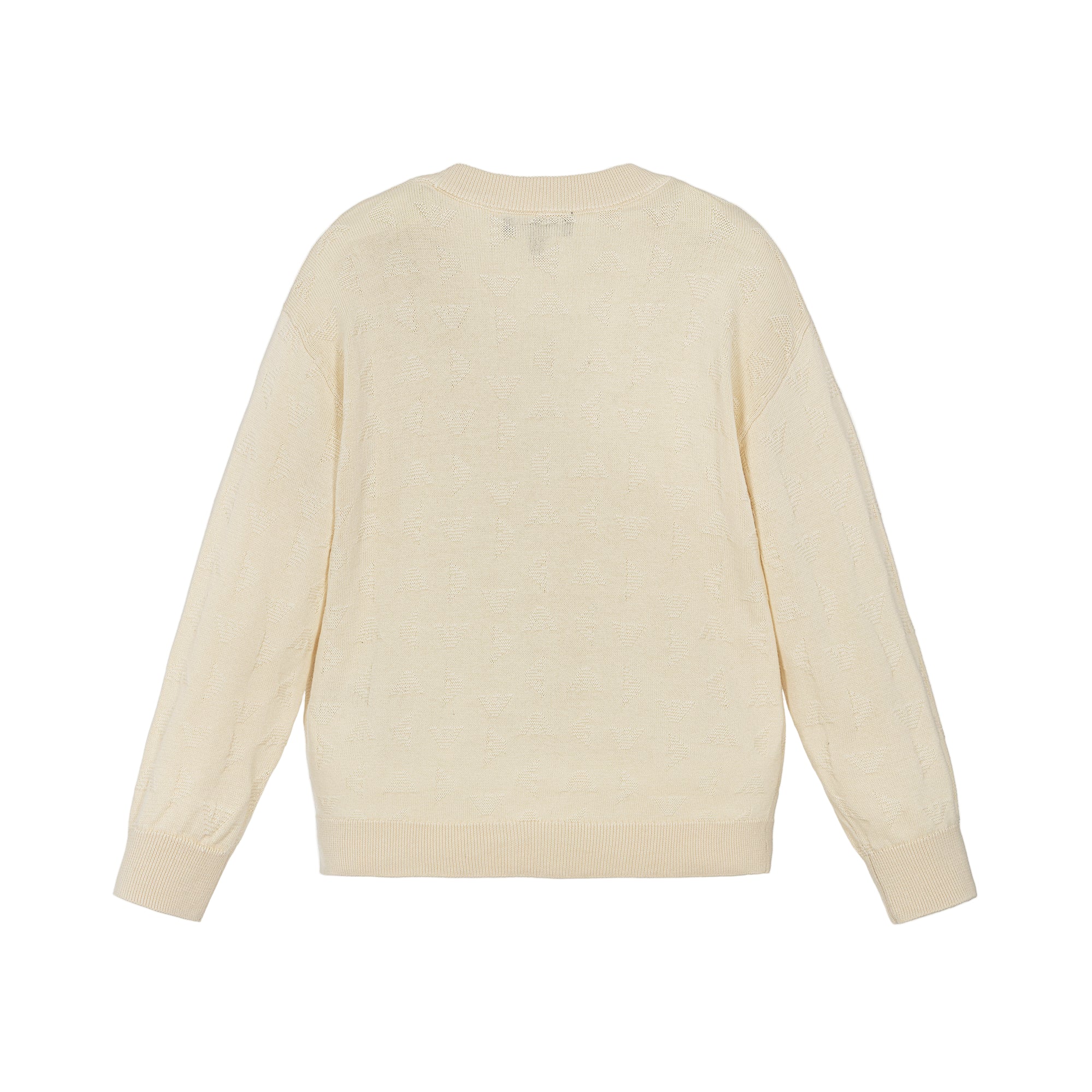 Toddler Beige Cotton Knit Eagle Cardigan