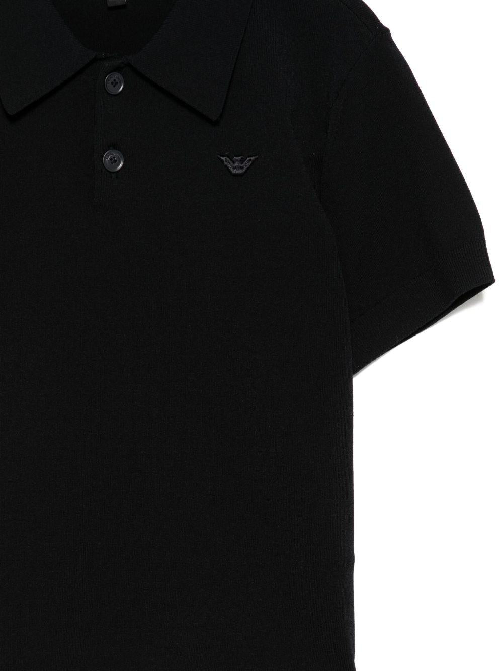 Navy Cotton Short Sleeve T-Shirt with Ribbed Cuffs