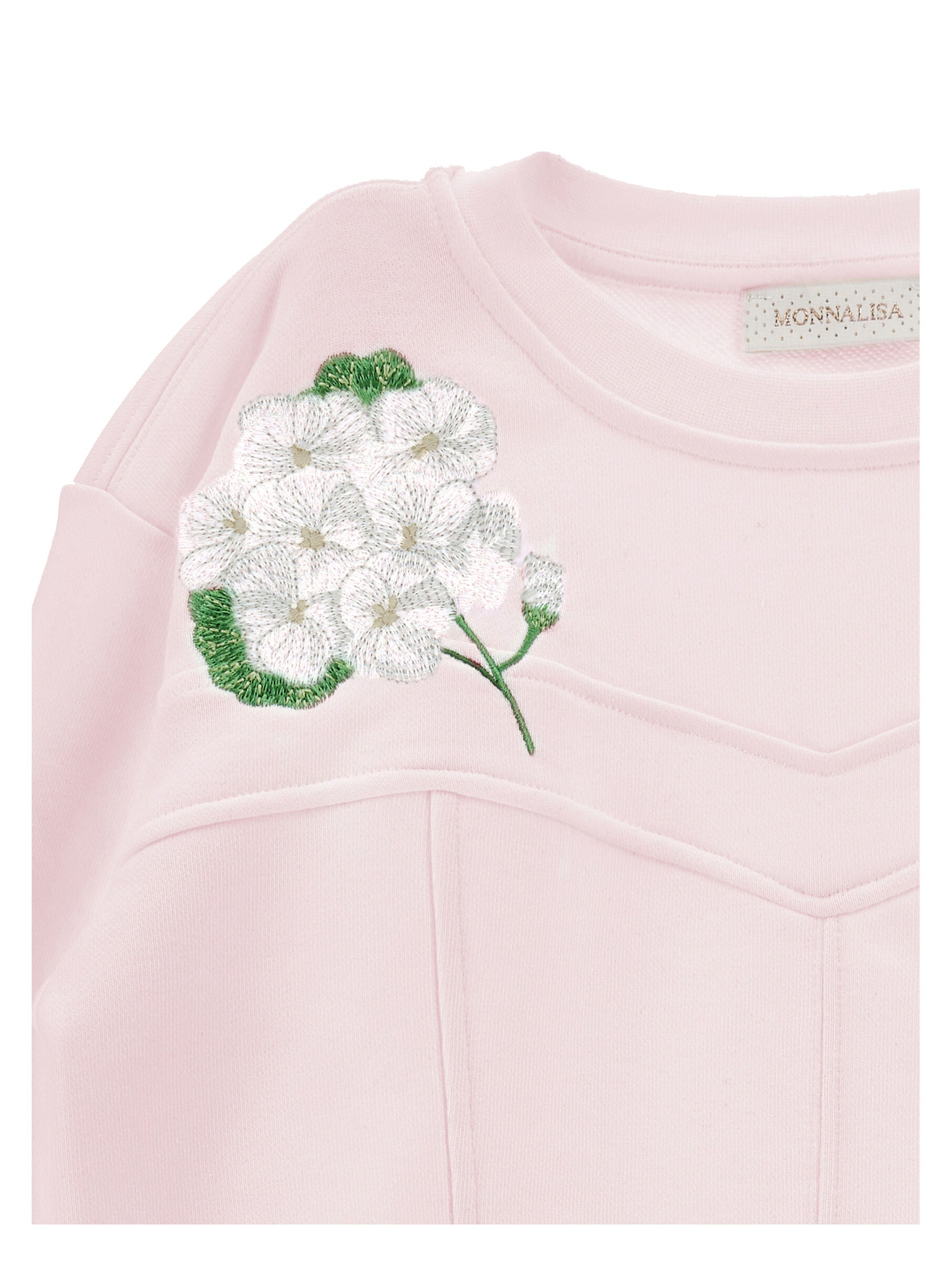 Floral Bustier Shiny Fleece Monnalisa