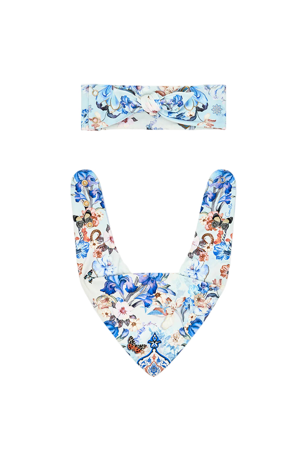 Al Manial Palace Memoirs Babies Headband With Fastener And Bib Set