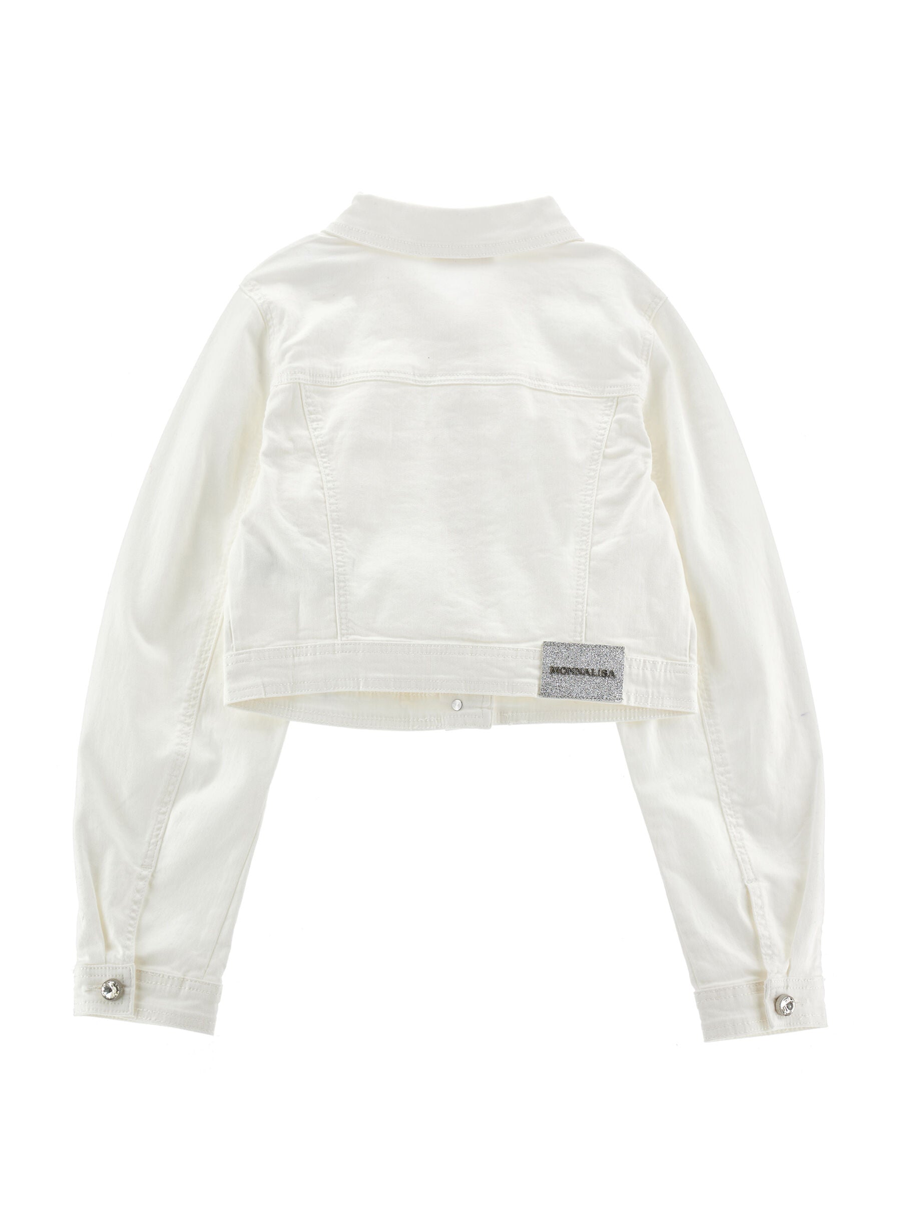 Jewel Button Denim Jacket Monnalisa