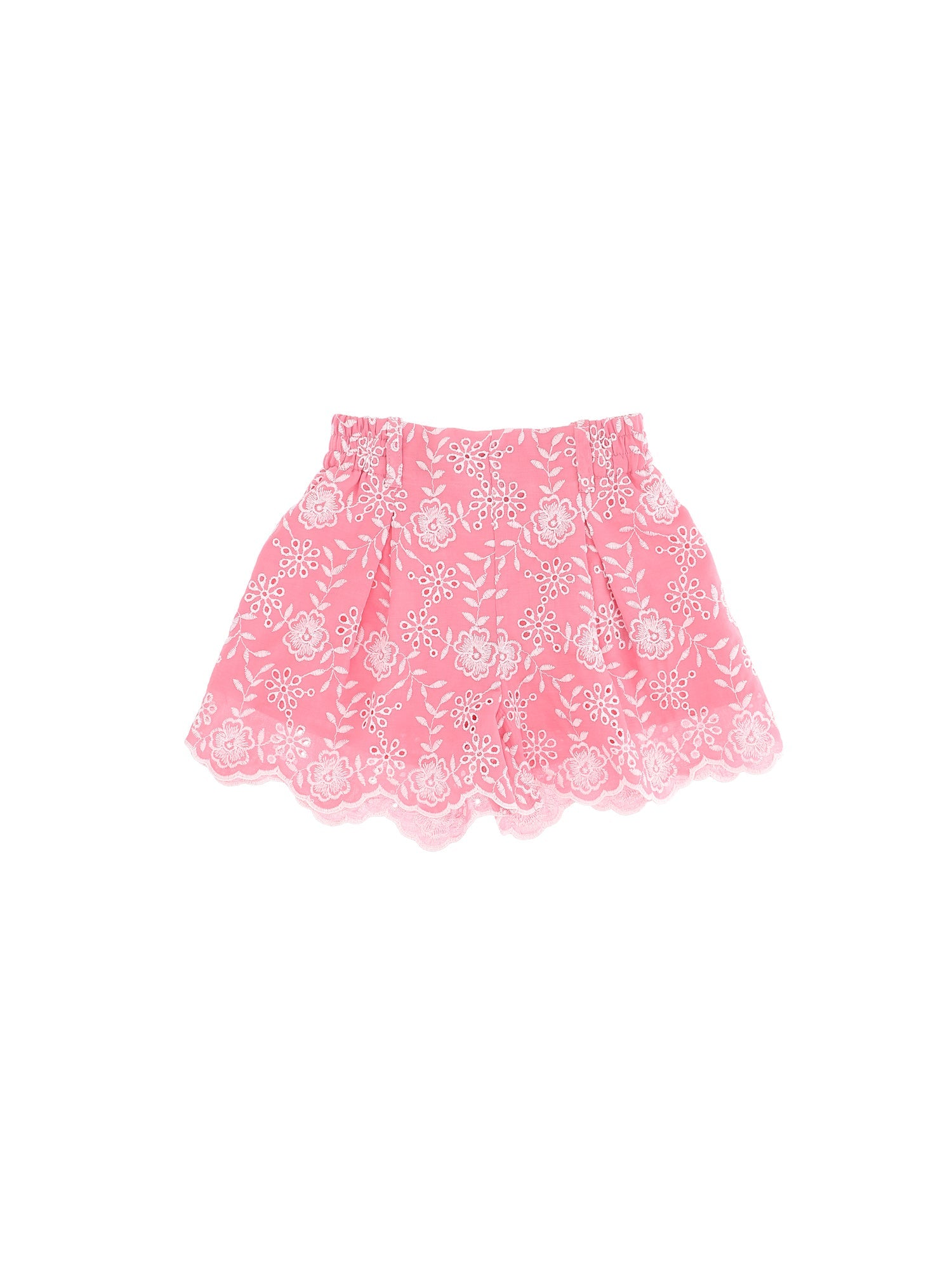 Broderie anglaise shorts with flowers Monnalisa
