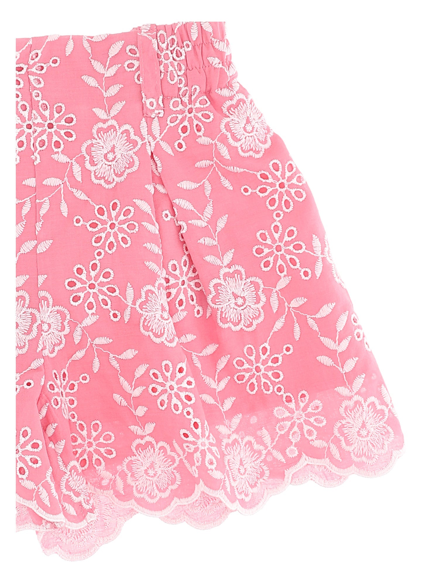 Broderie anglaise shorts with flowers Monnalisa