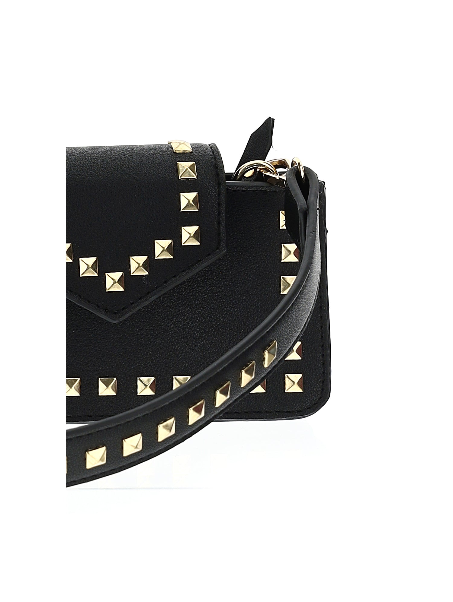 Coated Fabric shoulder bag with studs Monnalisa