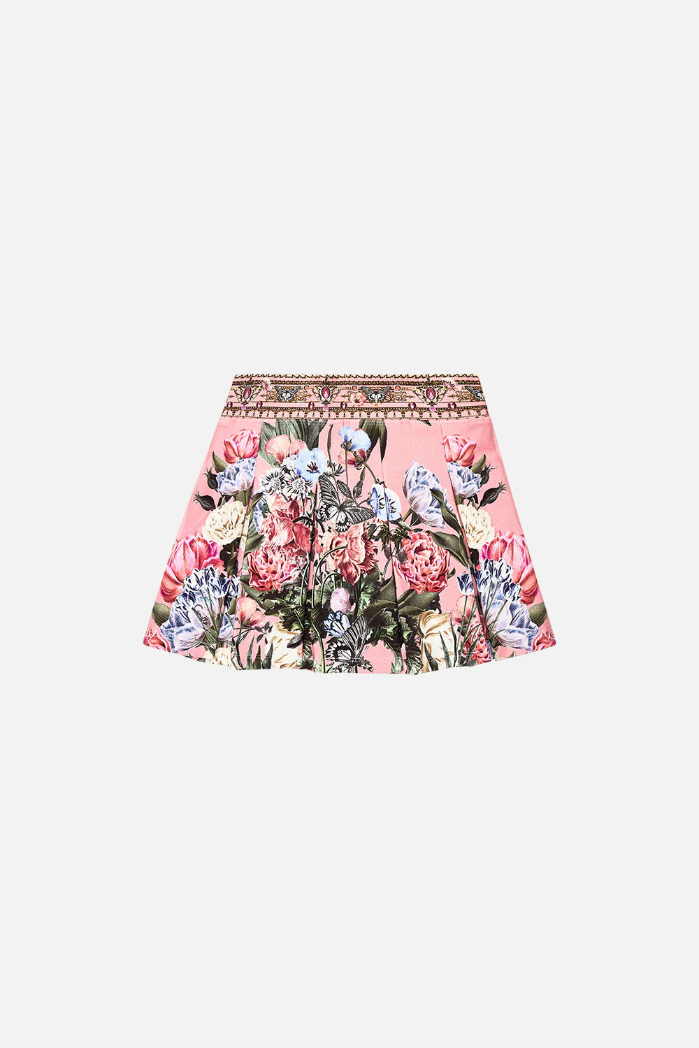 Camilla Kids Mini Box Pleat Skirt 4-10  Woodblock Wonder