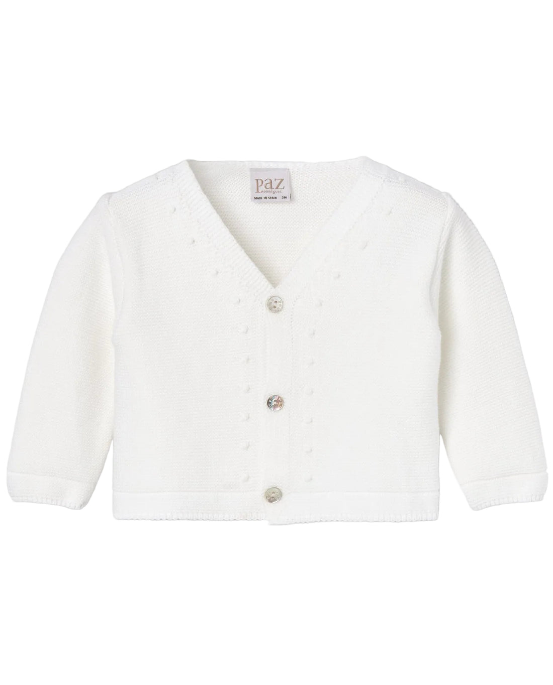 Newborn Knit Cardigan White Schoolsoutdesignerkidswear
