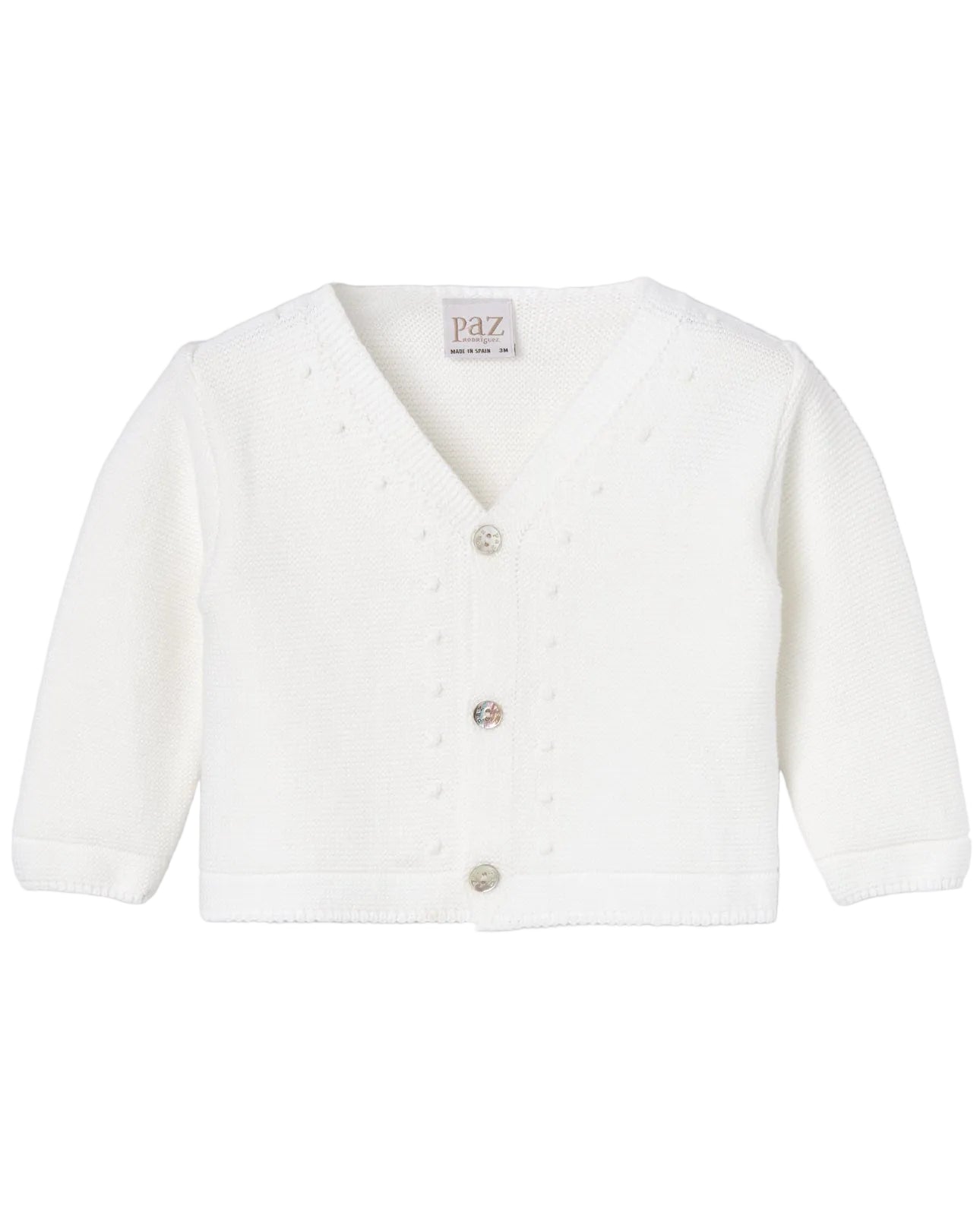 Newborn Knit Cardigan White Schoolsoutdesignerkidswear