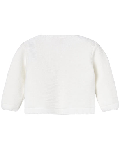 Newborn Knit Cardigan White Schoolsoutdesignerkidswear