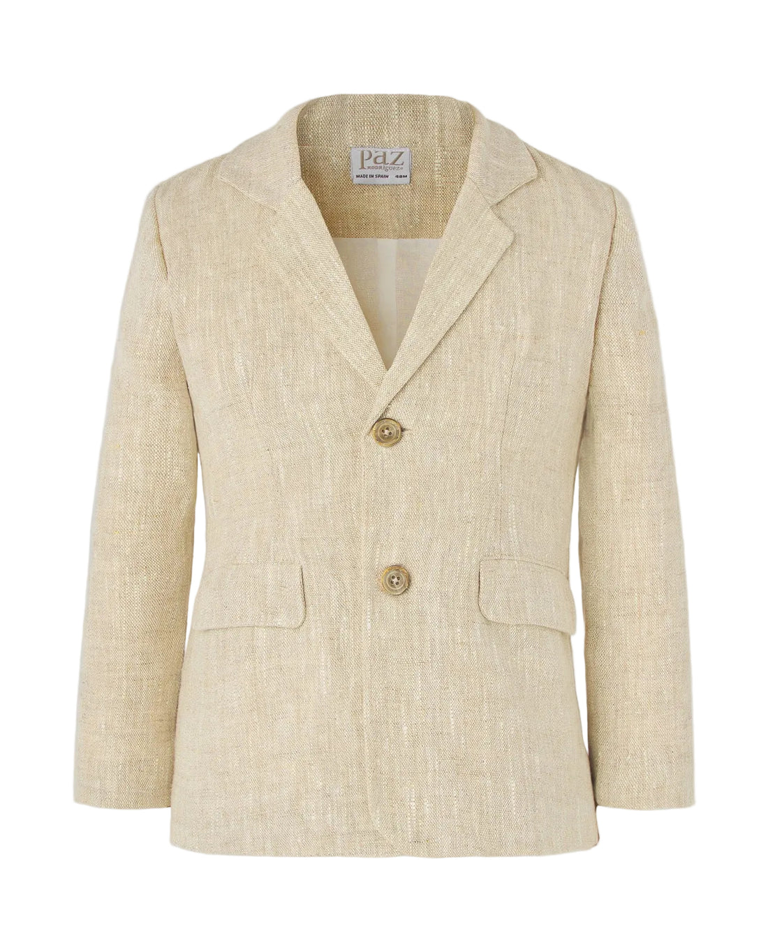 Set Woven Junior Boy Blazer And Trouser In Natural Schoolsoutdesignerkidswear