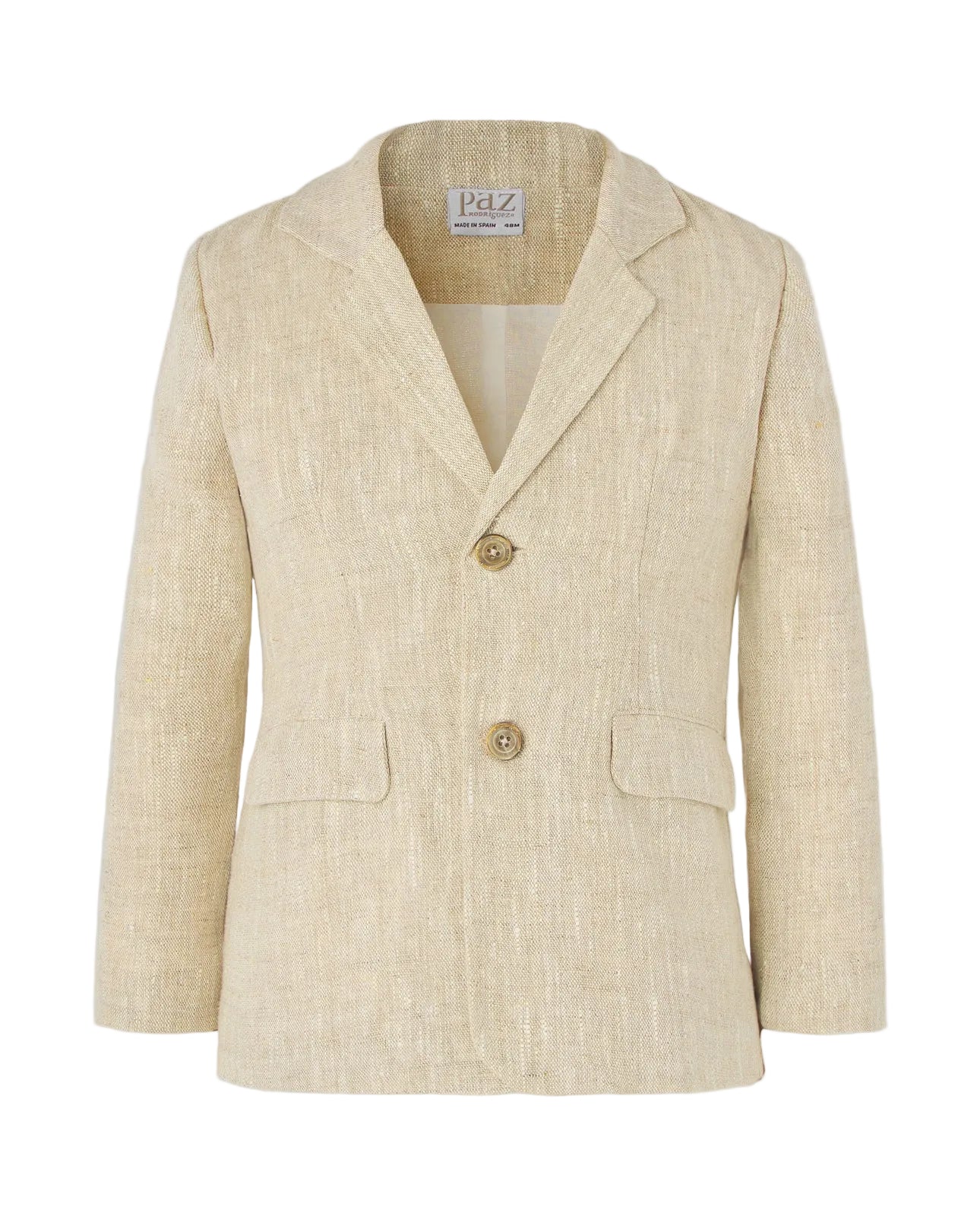 Set Woven Junior Boy Blazer And Trouser In Natural Schoolsoutdesignerkidswear